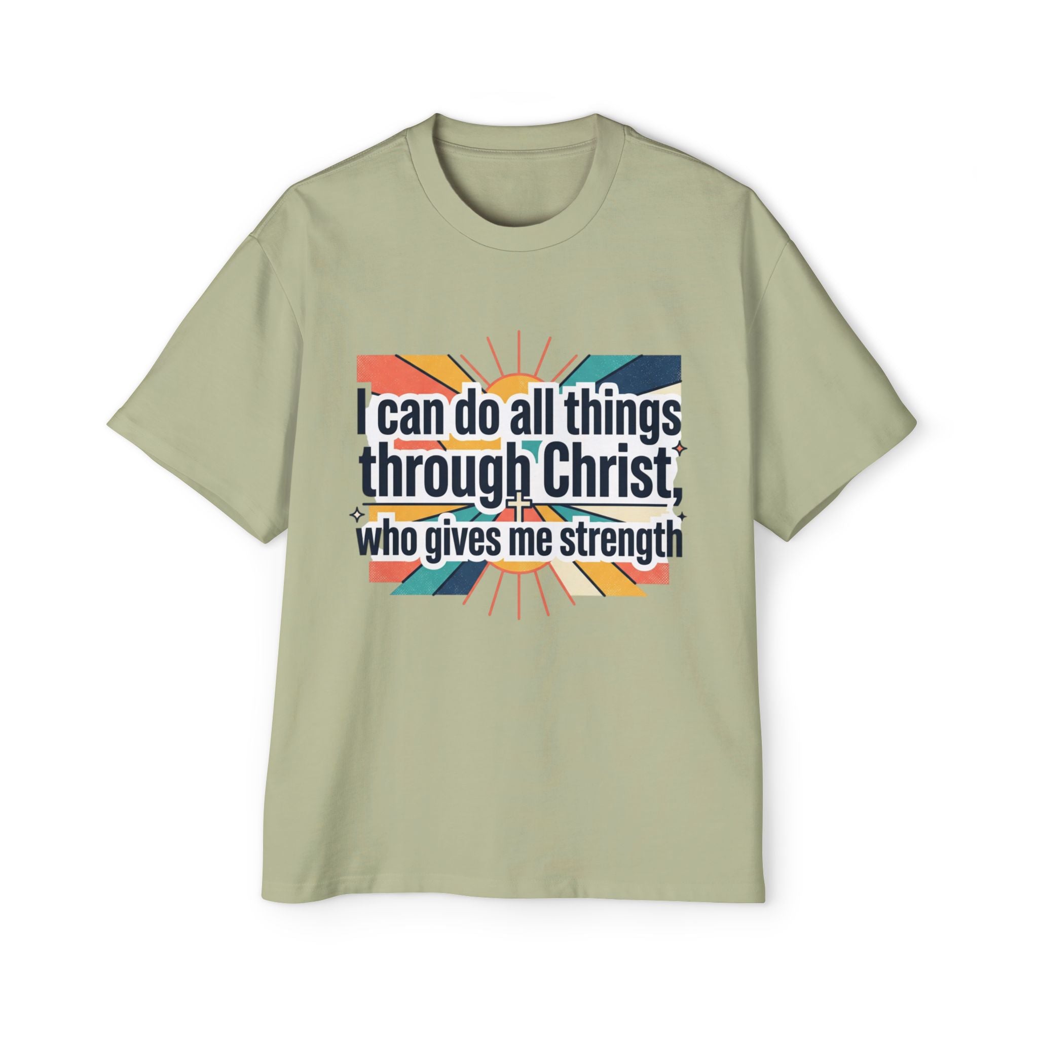 I can do all things through Christ who gives me strength T-Shirt | Grunge Christian Tee