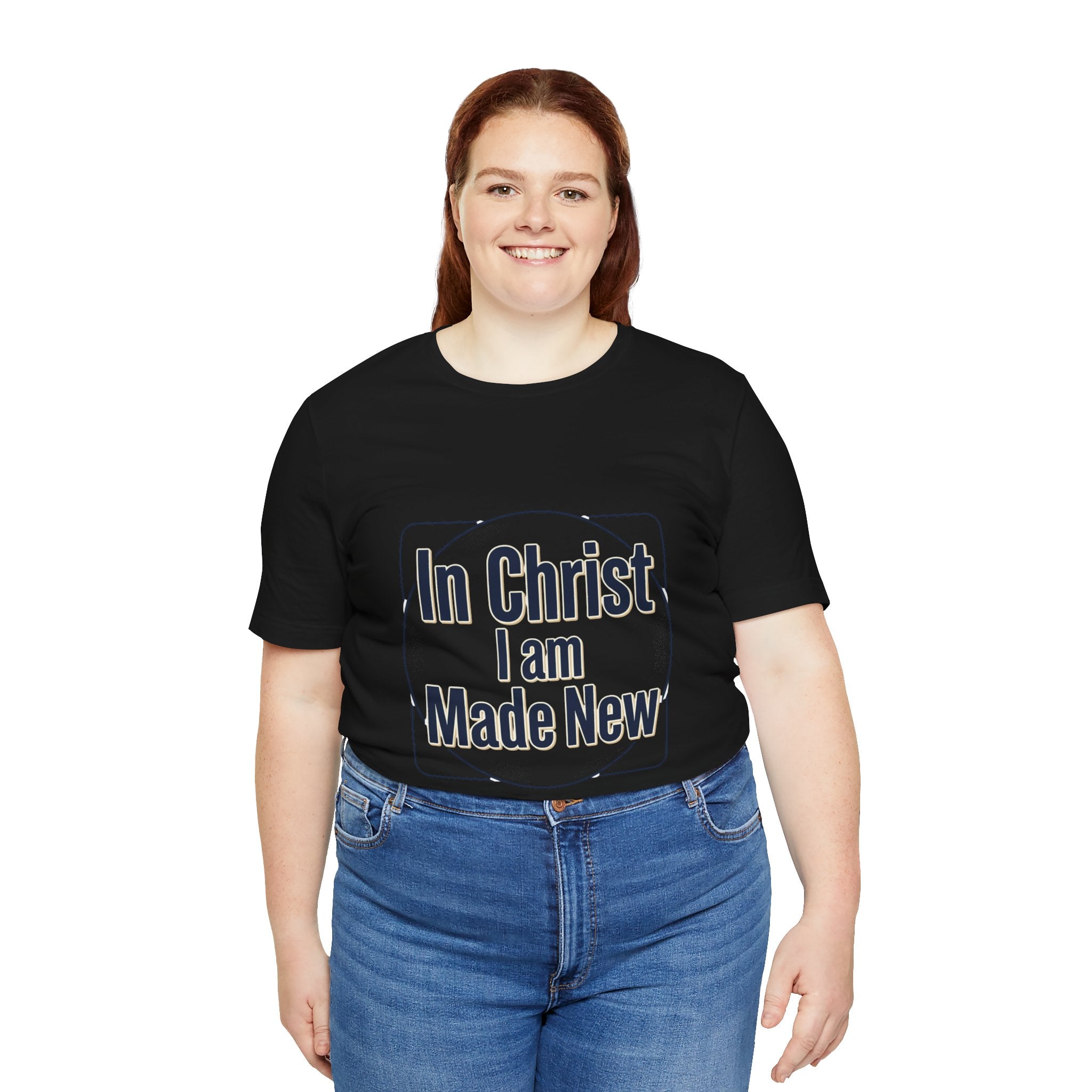In Christ I Am Made New Tee | Christian encouragement, pastel retro