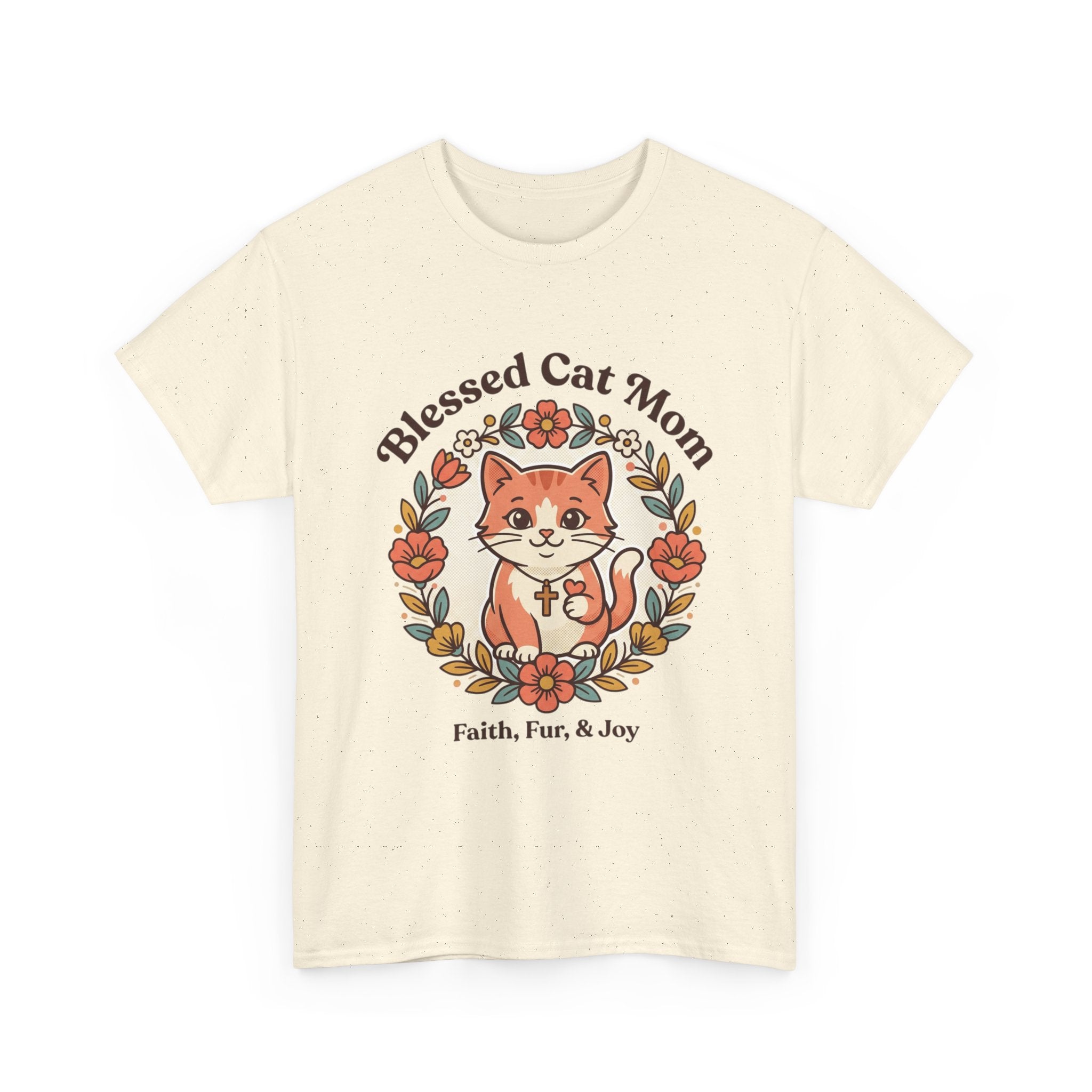 Blessed Cat Mom T-Shirt – Faith, Fur & Joy Floral Cat Mom Tee