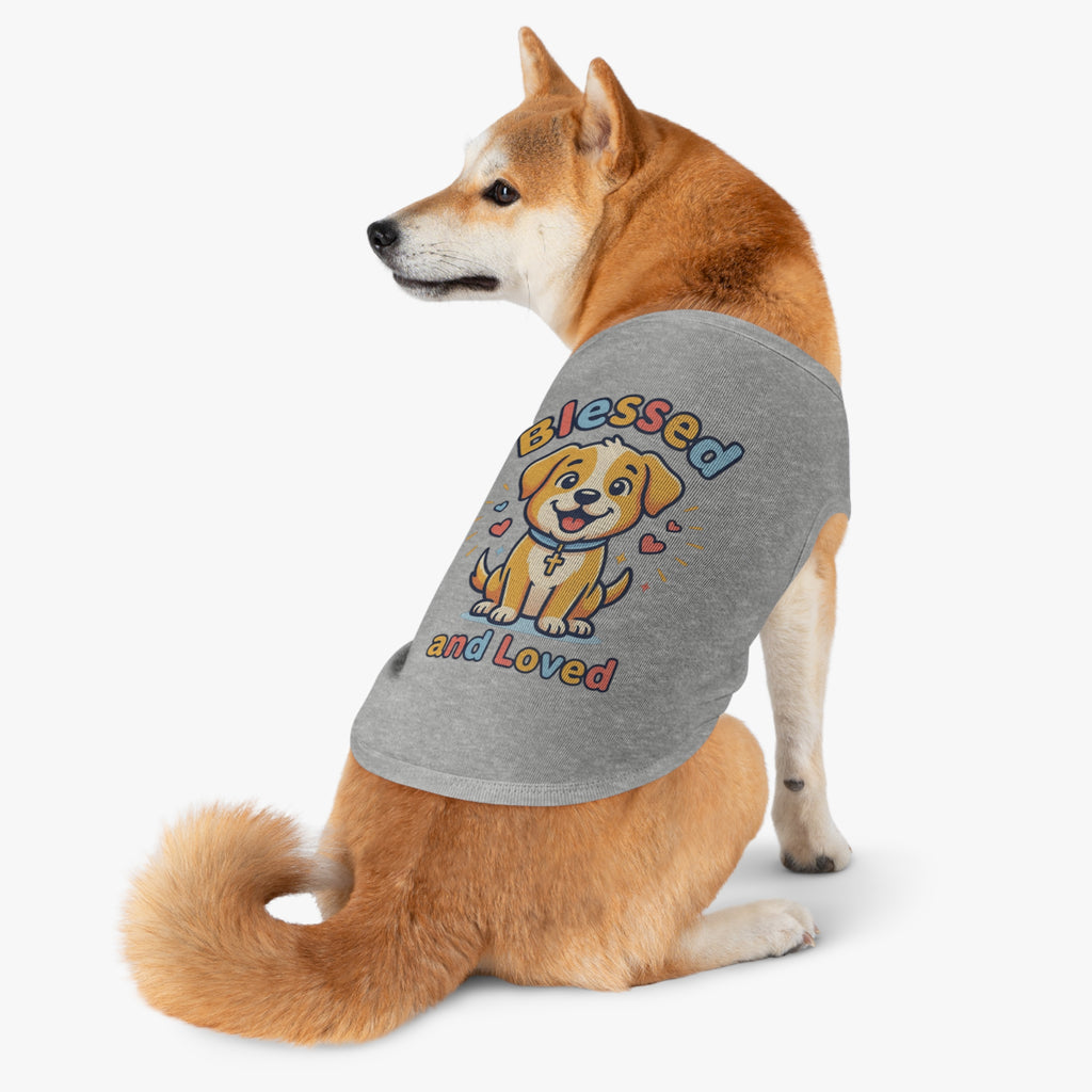 Blessed and Loved Pet Tank Top — Cute Dog Faith Graphic