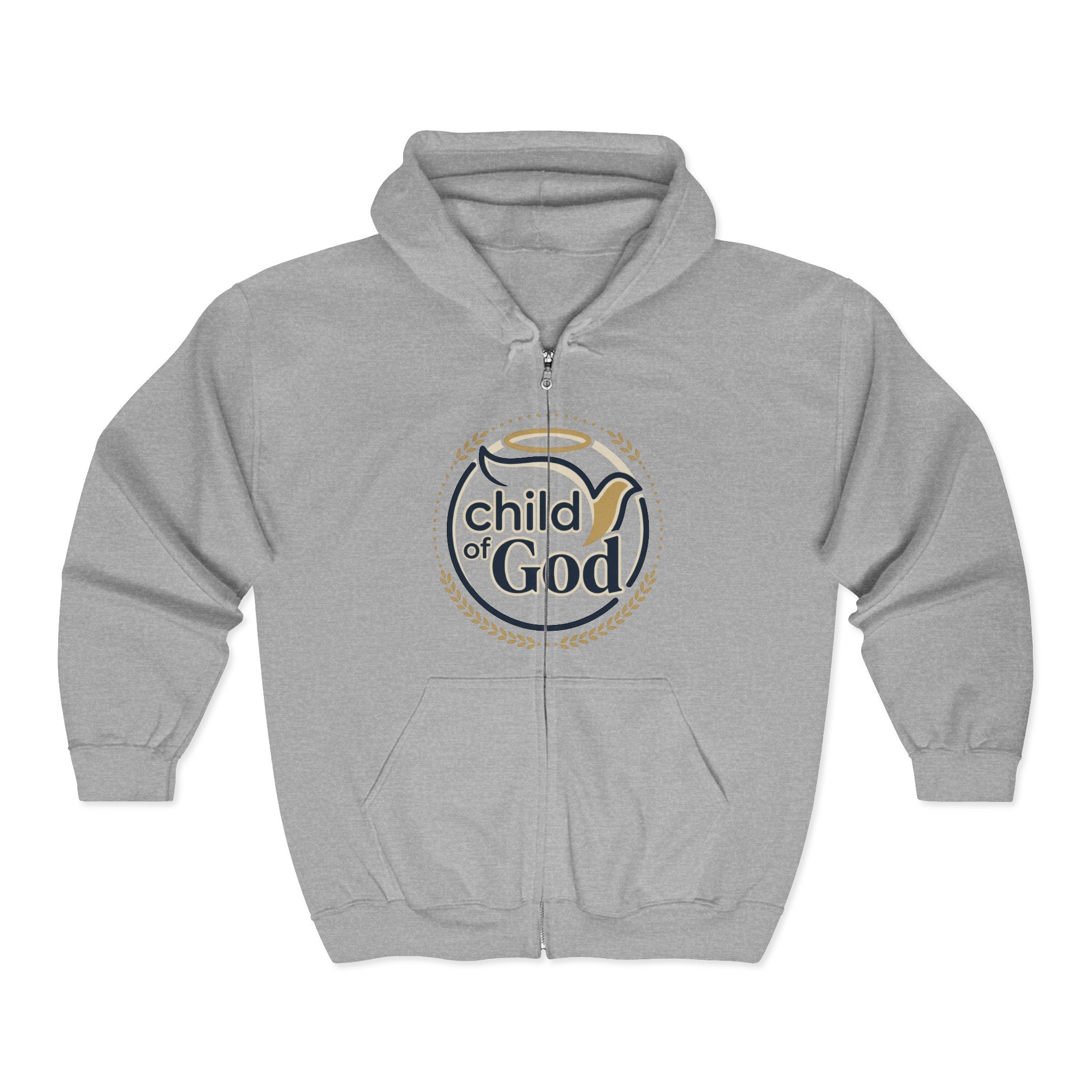 Child of God Hoodie — Religious Faith Unisex Zip-Up Sweatshirt