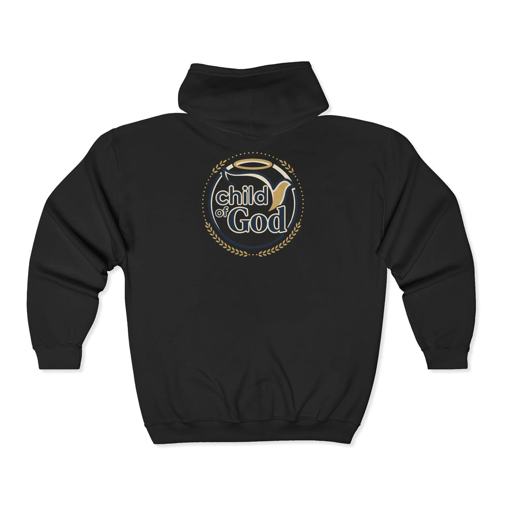 Child of God Hoodie — Religious Faith Unisex Zip-Up Sweatshirt