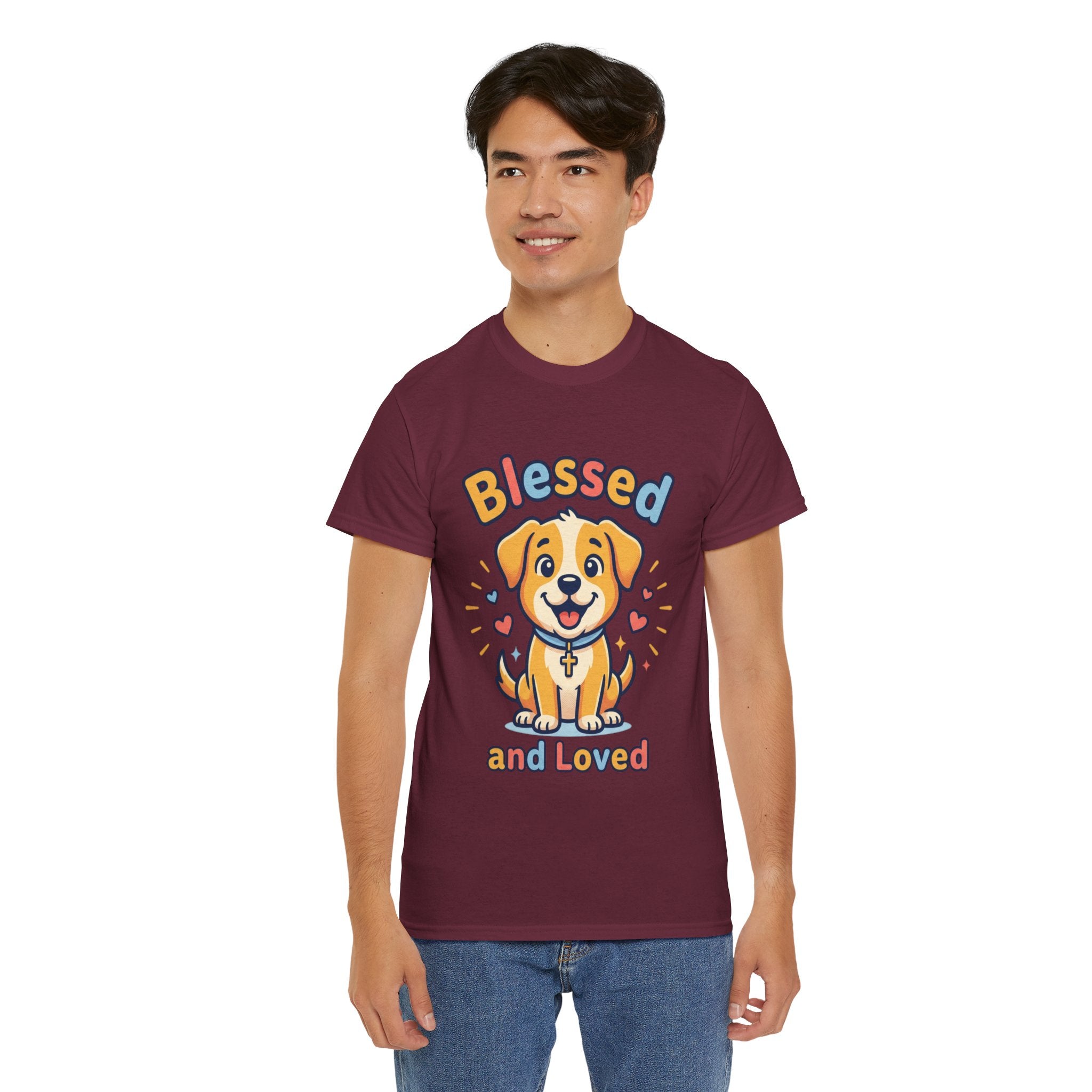 Blessed and Loved Puppy T-Shirt — Cute Dog Graphic Tee for Pet Lovers