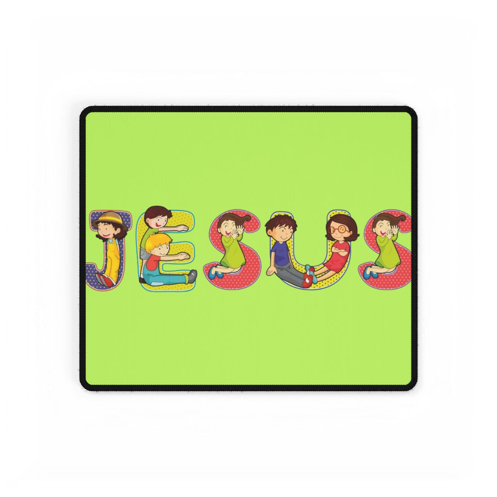 Kids Letters JESUS desk mat | Christian children playroom mousepad