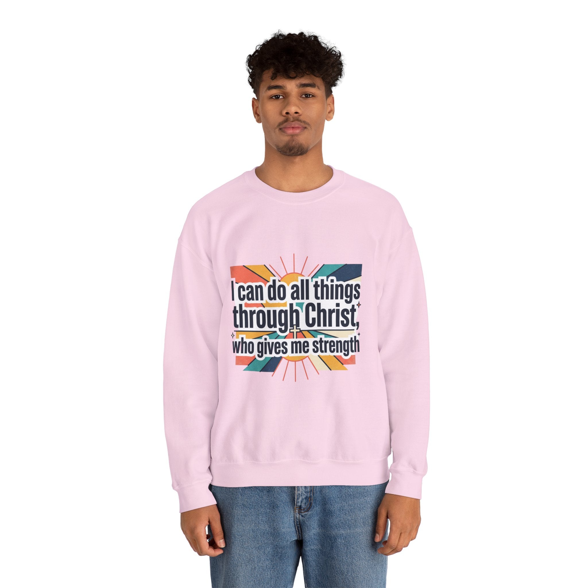 All things through Christ Christian Heavy Blend™ Crewneck Sweatshirt