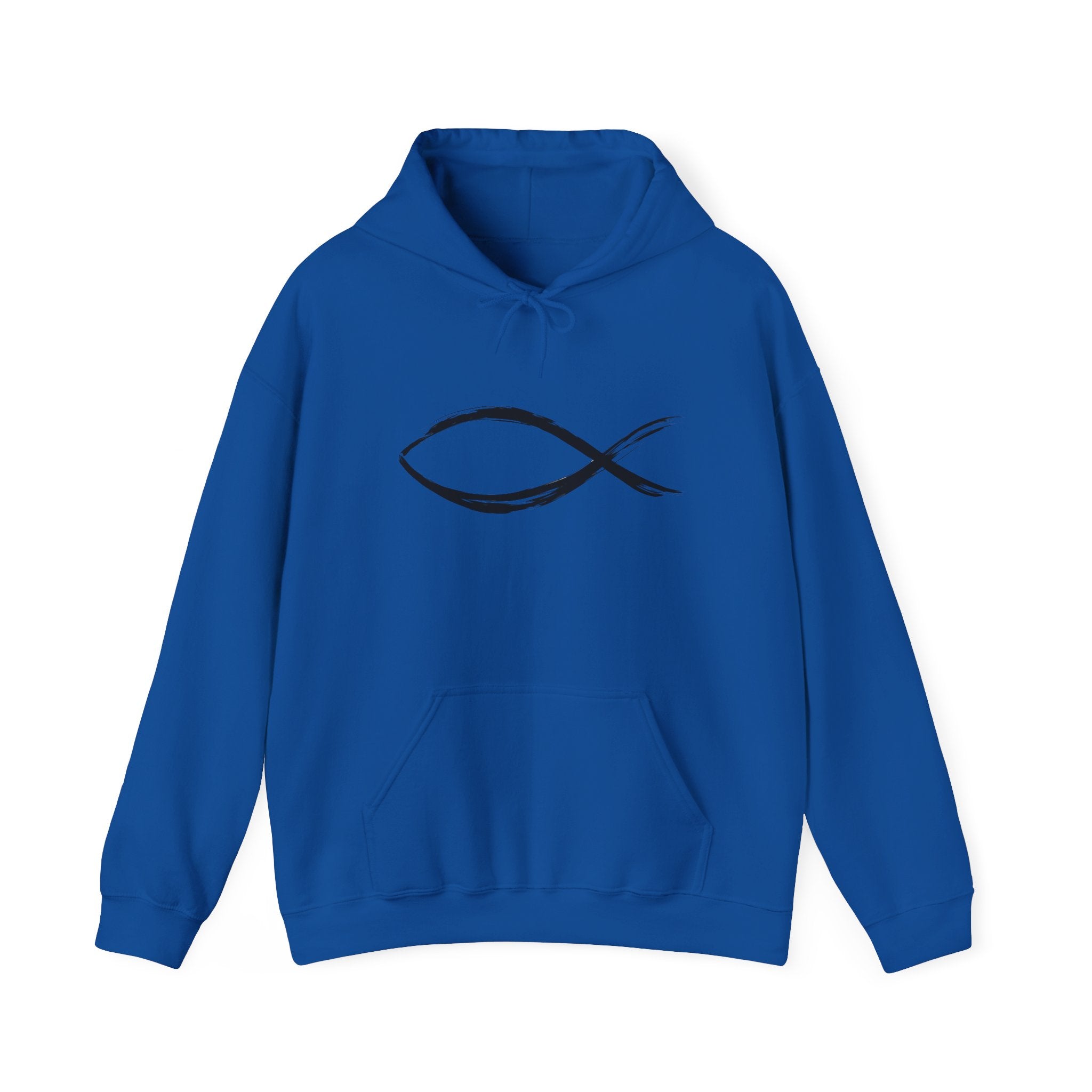 Christian Fish Symbal Heavy Blend™ Hooded Sweatshirt