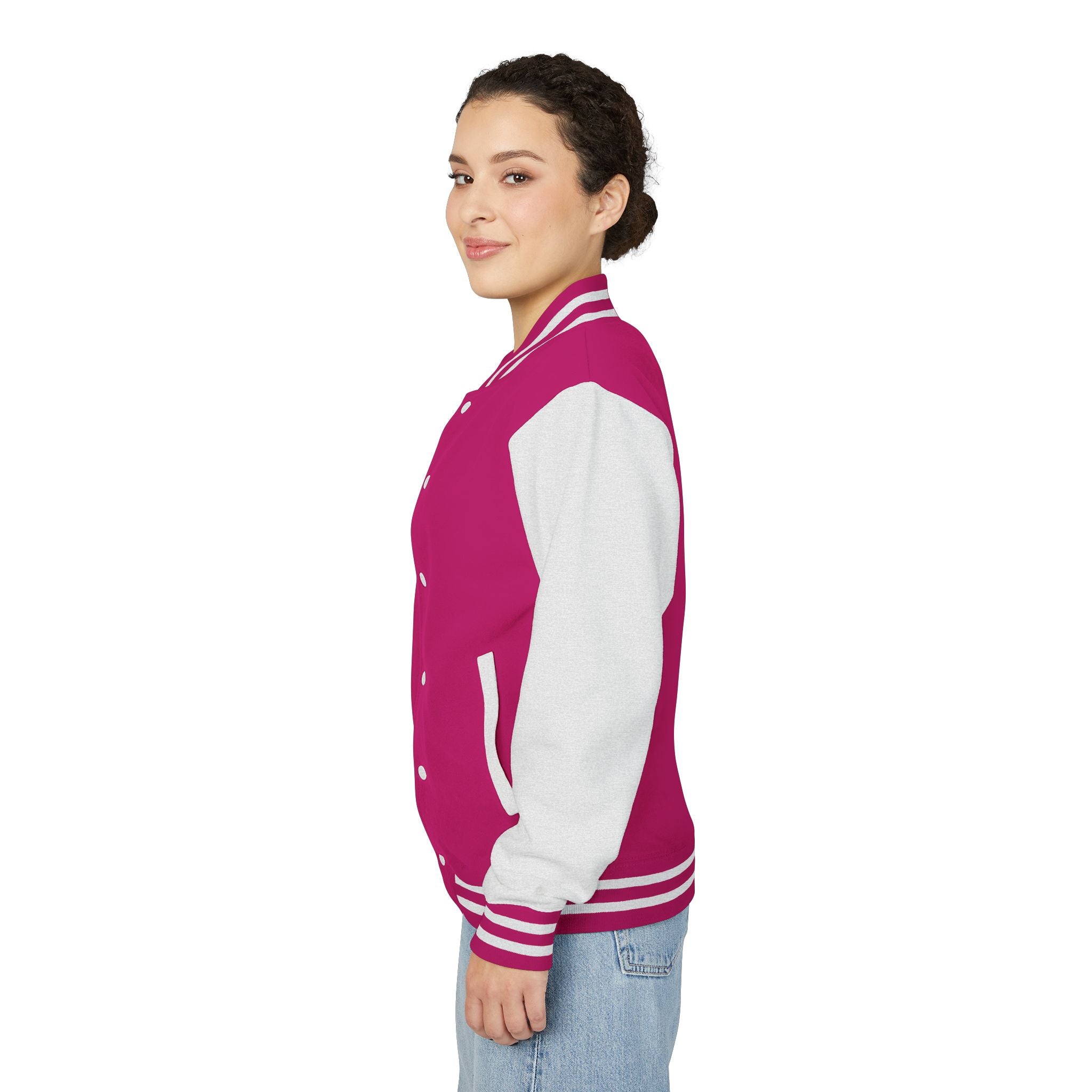 Christ Emblem Letterman Jacket | Red White Varsity