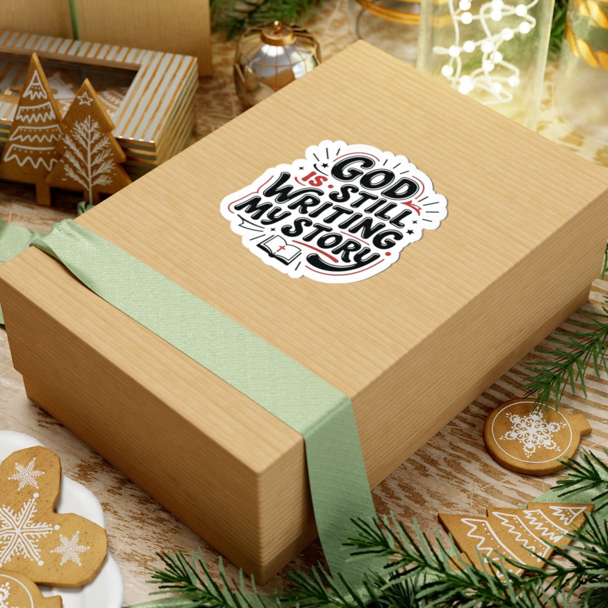 God Is Still Writing My Story Sticker | Christian encouragement, pastel groovy faith