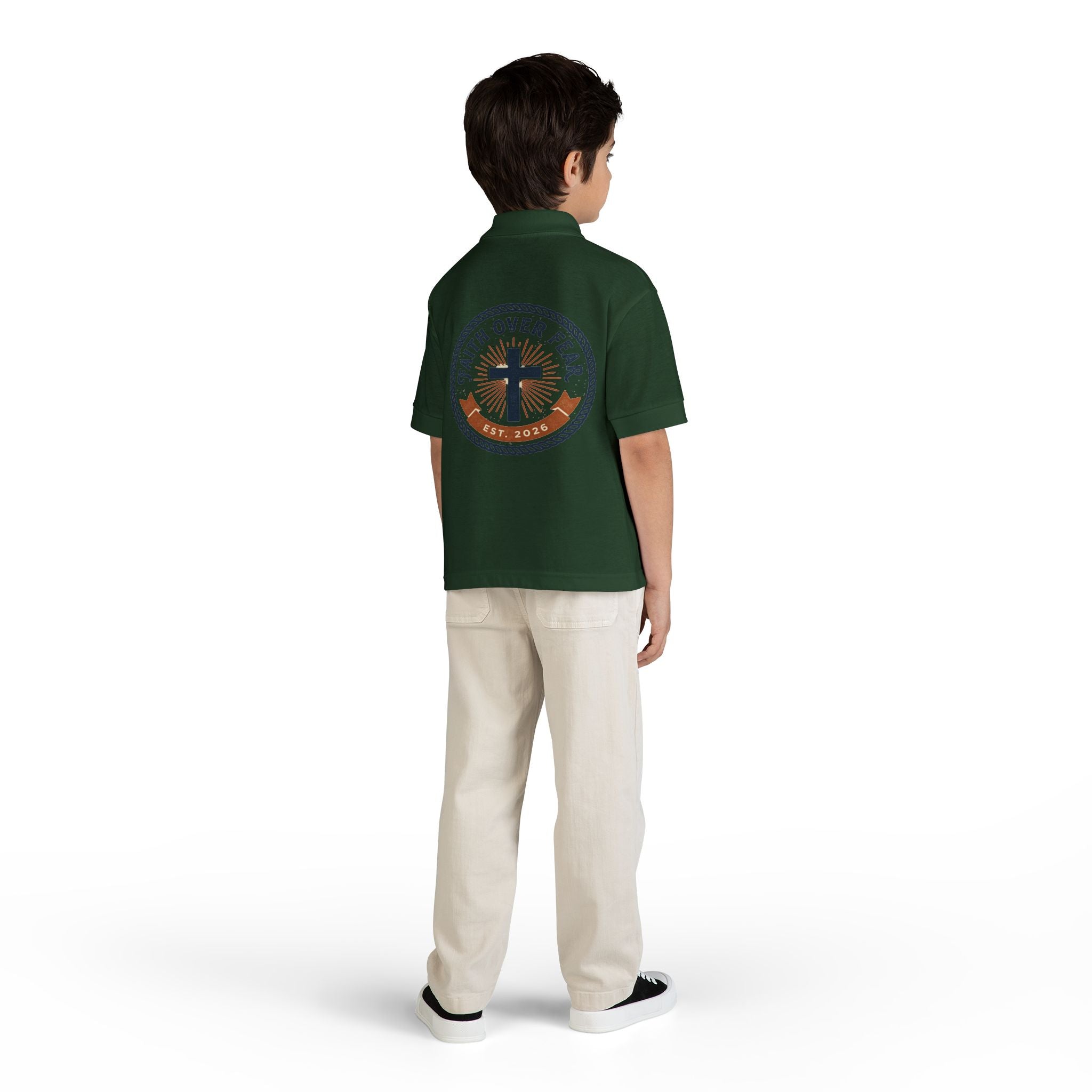 Faith over Fear design Youth Polo