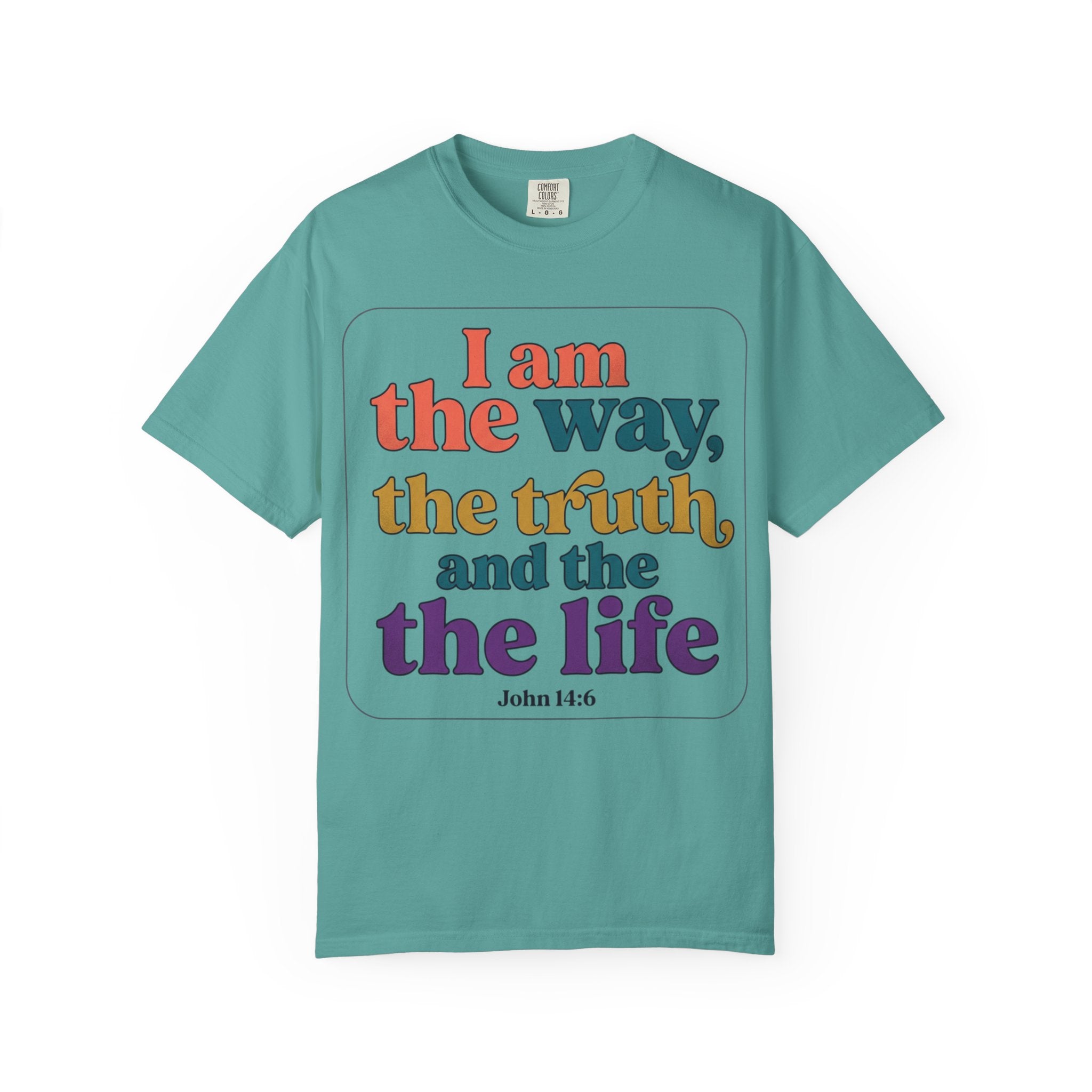 Christian T-Shirt — "I Am the Way, the Truth, and the Life" Retro Scripture Tee (John 14:6)