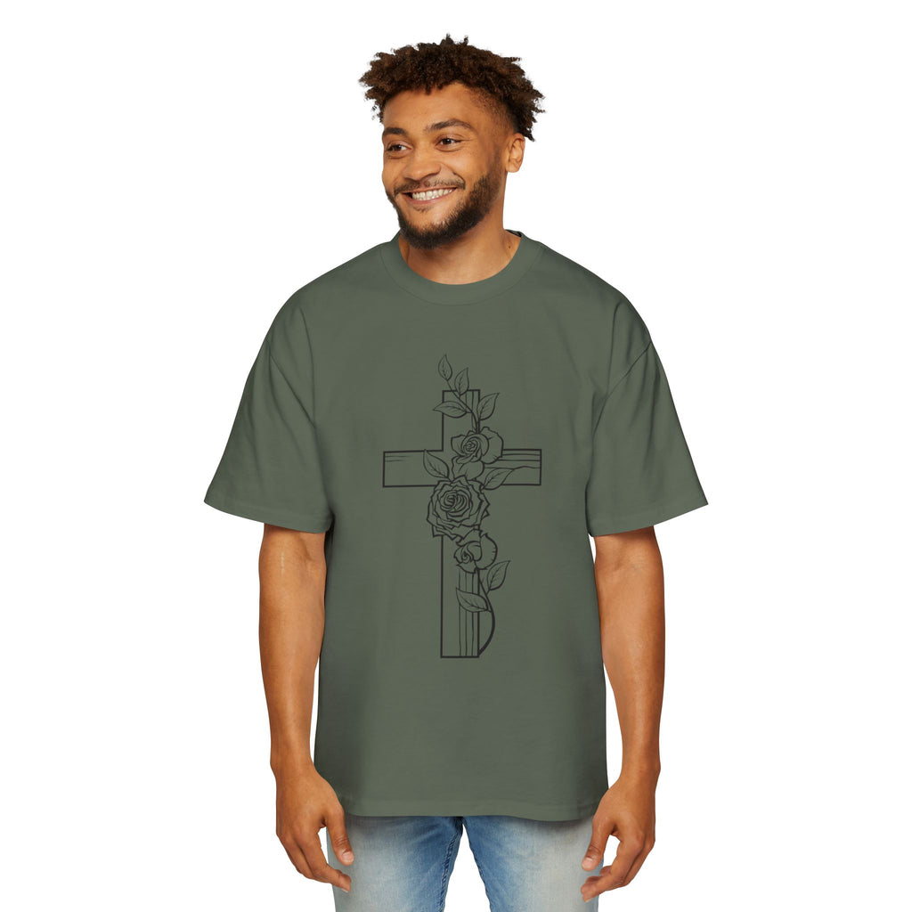 Cross and Rose| Grunge Christian Tee