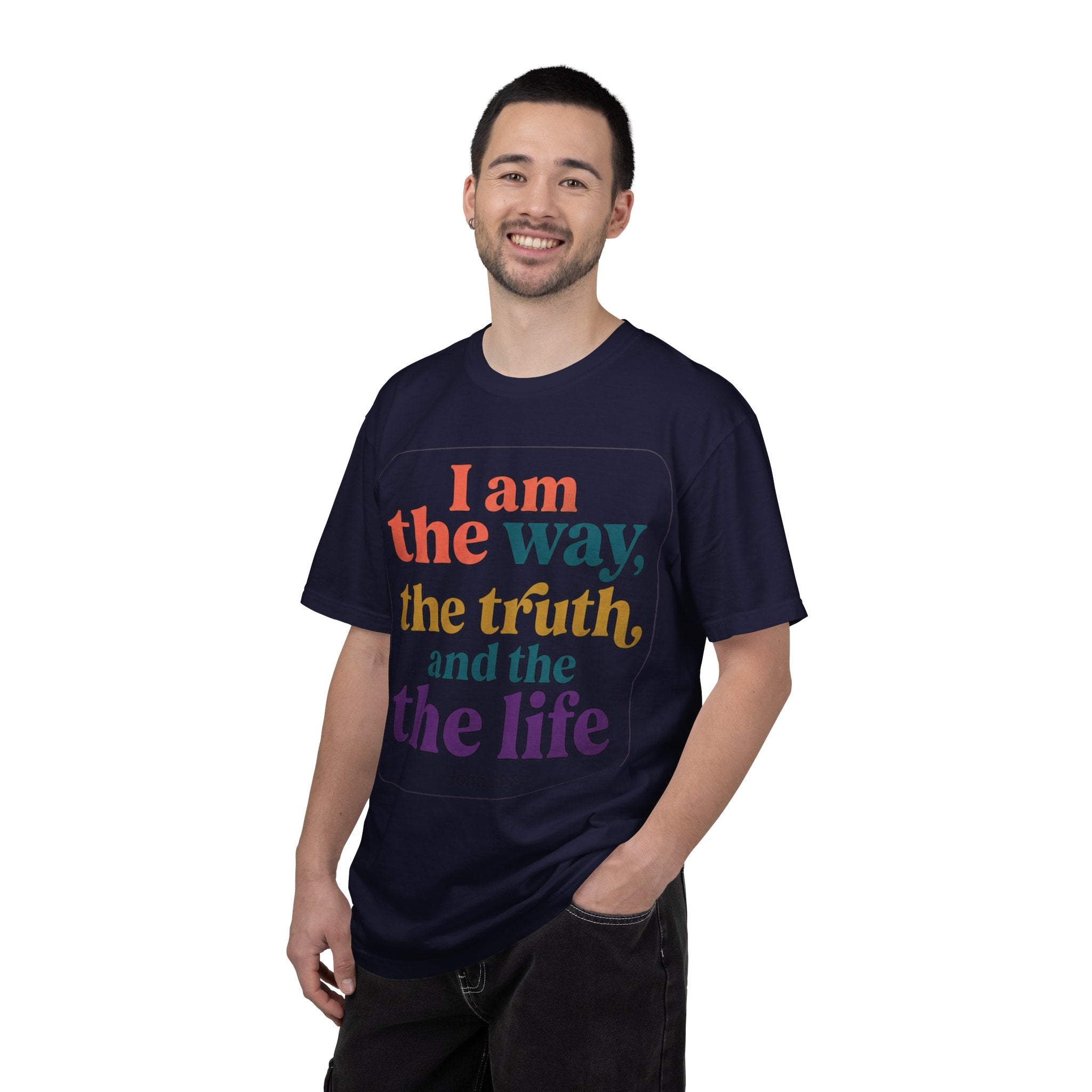 Christian T-Shirt — "I Am the Way, the Truth, and the Life" Retro Scripture Tee (John 14:6)