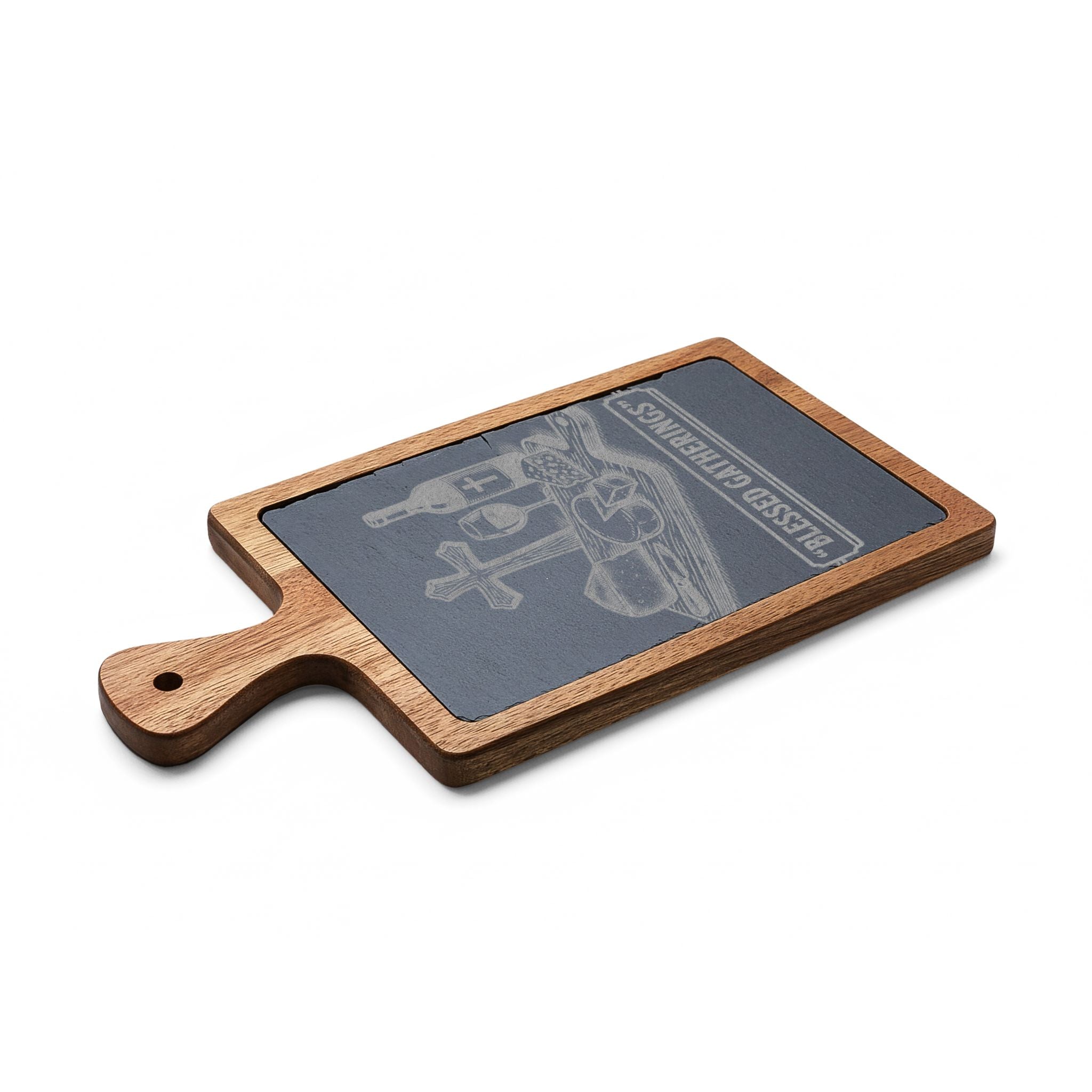 Charcuterie Board with Slate Insert & Cheese Knives blesses Gatherings