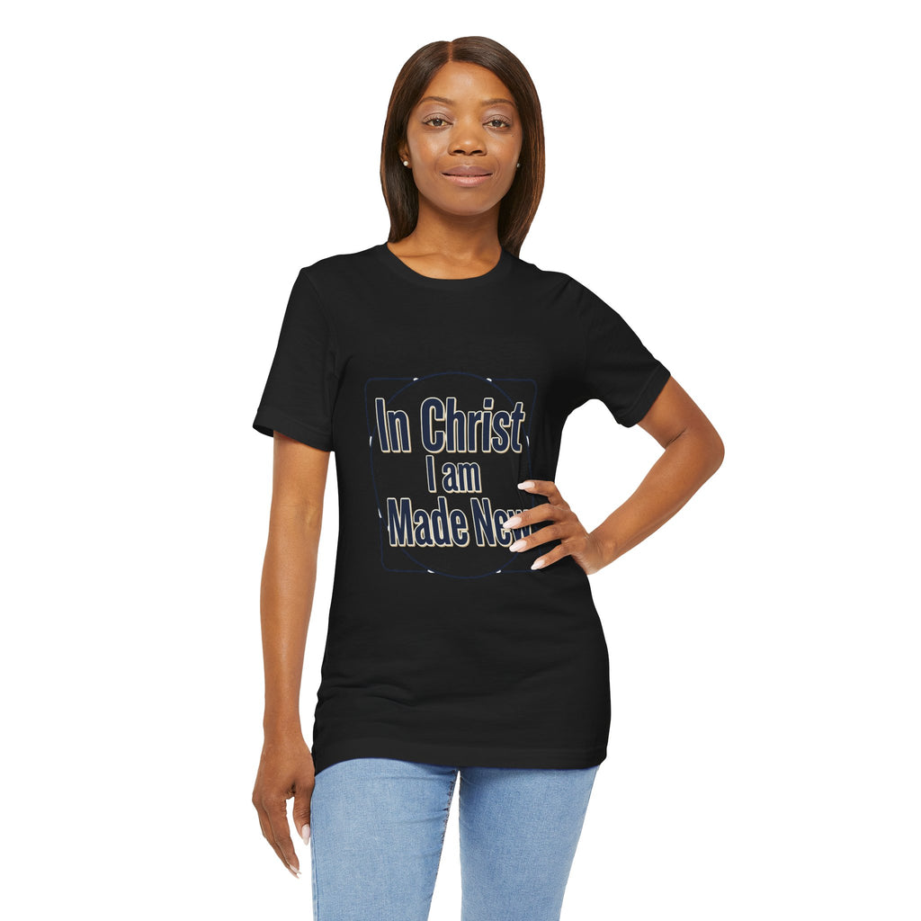In Christ I Am Made New Tee | Christian encouragement, pastel retro