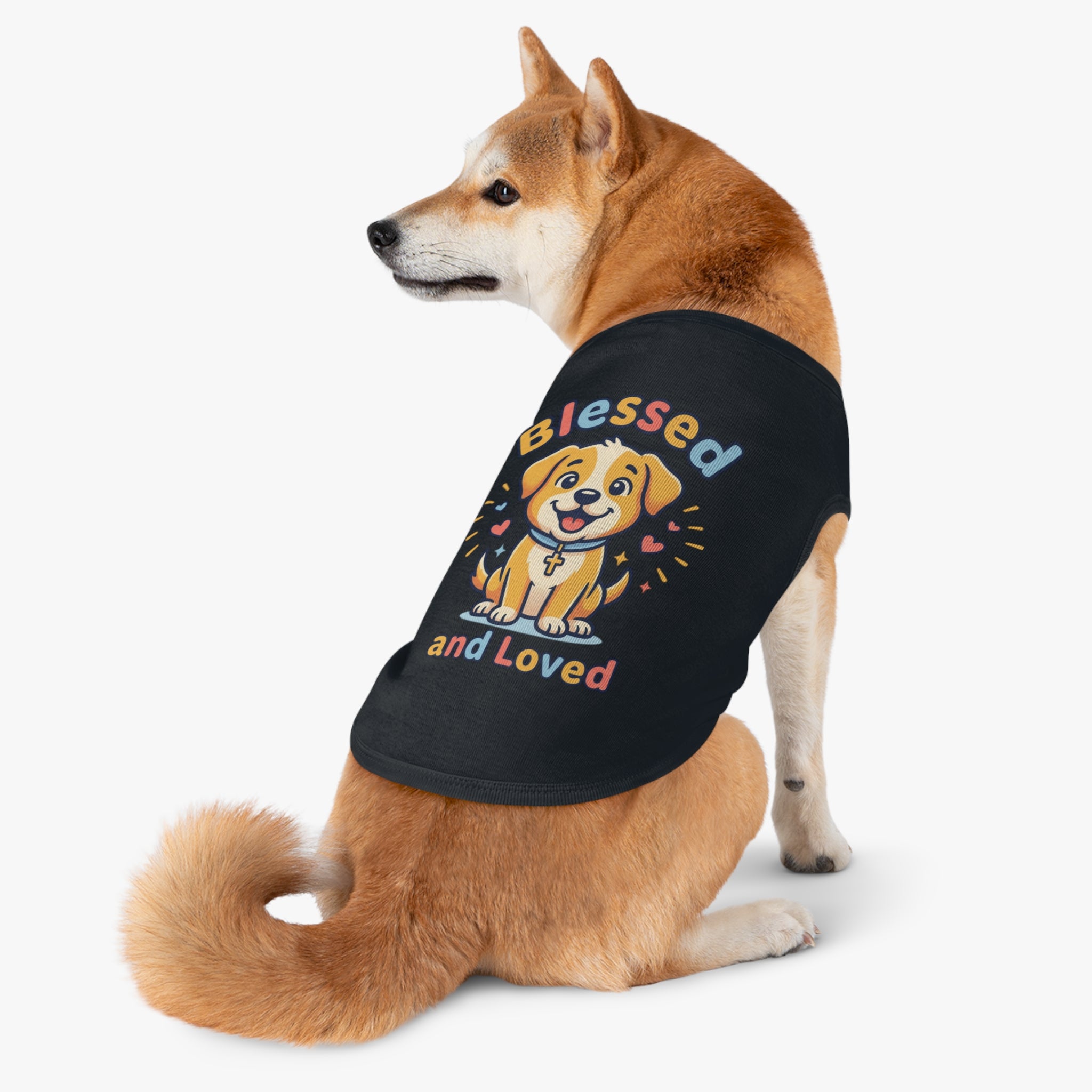 Blessed and Loved Pet Tank Top — Cute Dog Faith Graphic