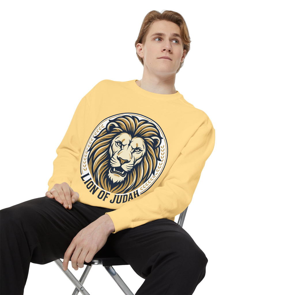 Lion of Judah Sweatshirt — Religious Lion Graphic Crewneck