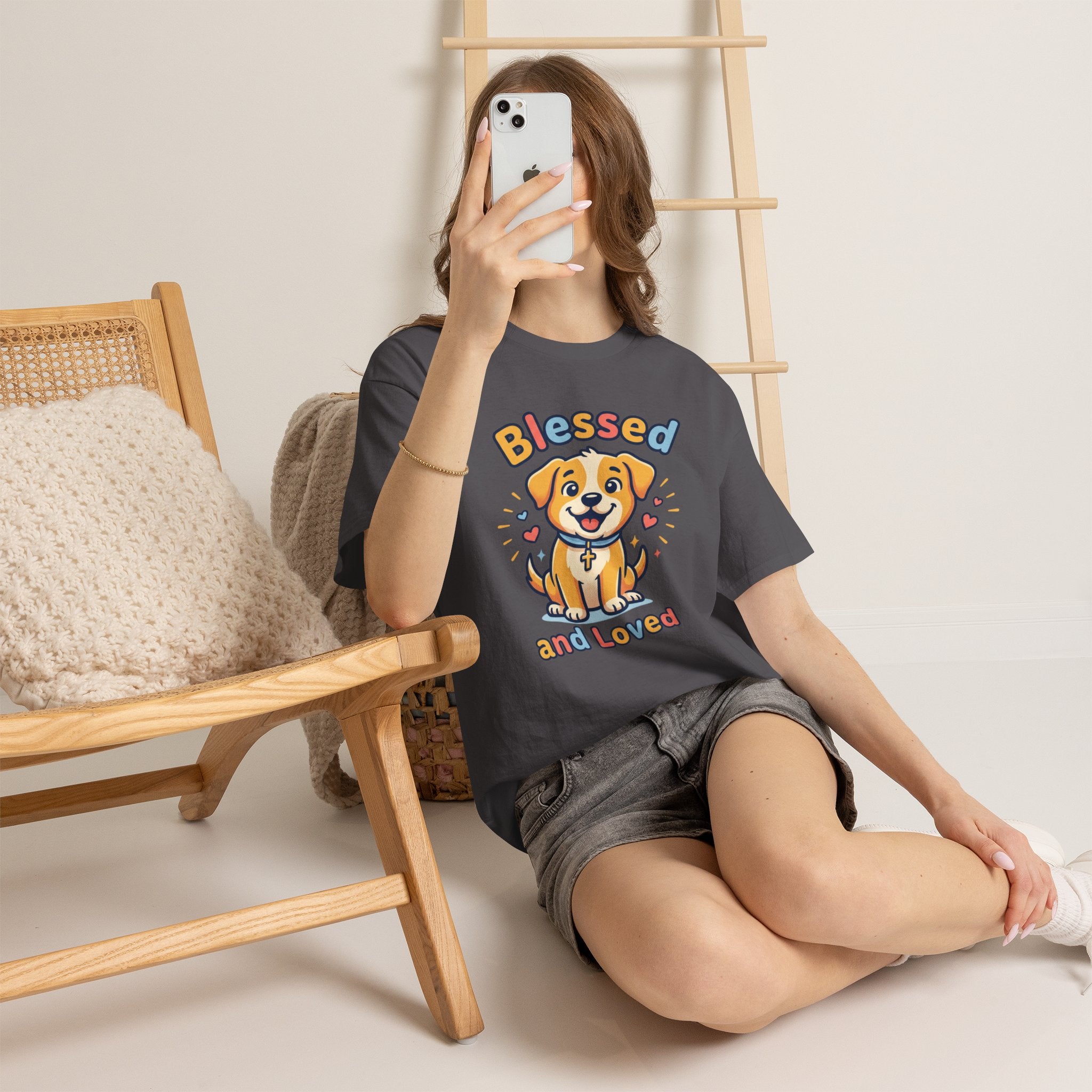 Blessed and Loved Puppy T-Shirt — Cute Dog Graphic Tee for Pet Lovers