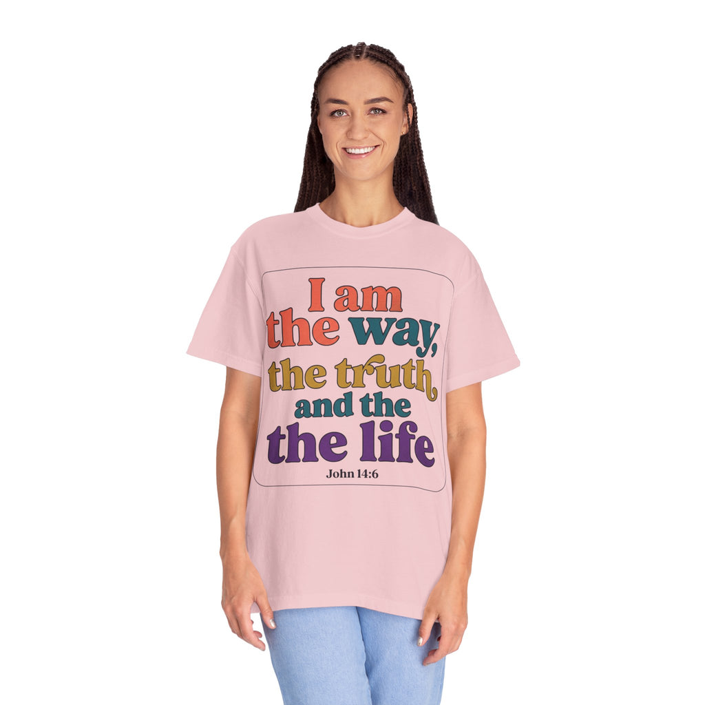 Christian T-Shirt — "I Am the Way, the Truth, and the Life" Retro Scripture Tee (John 14:6)