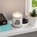 God Is Still Writing My Story Candle | Christian encouragement, pastel groovy scripture