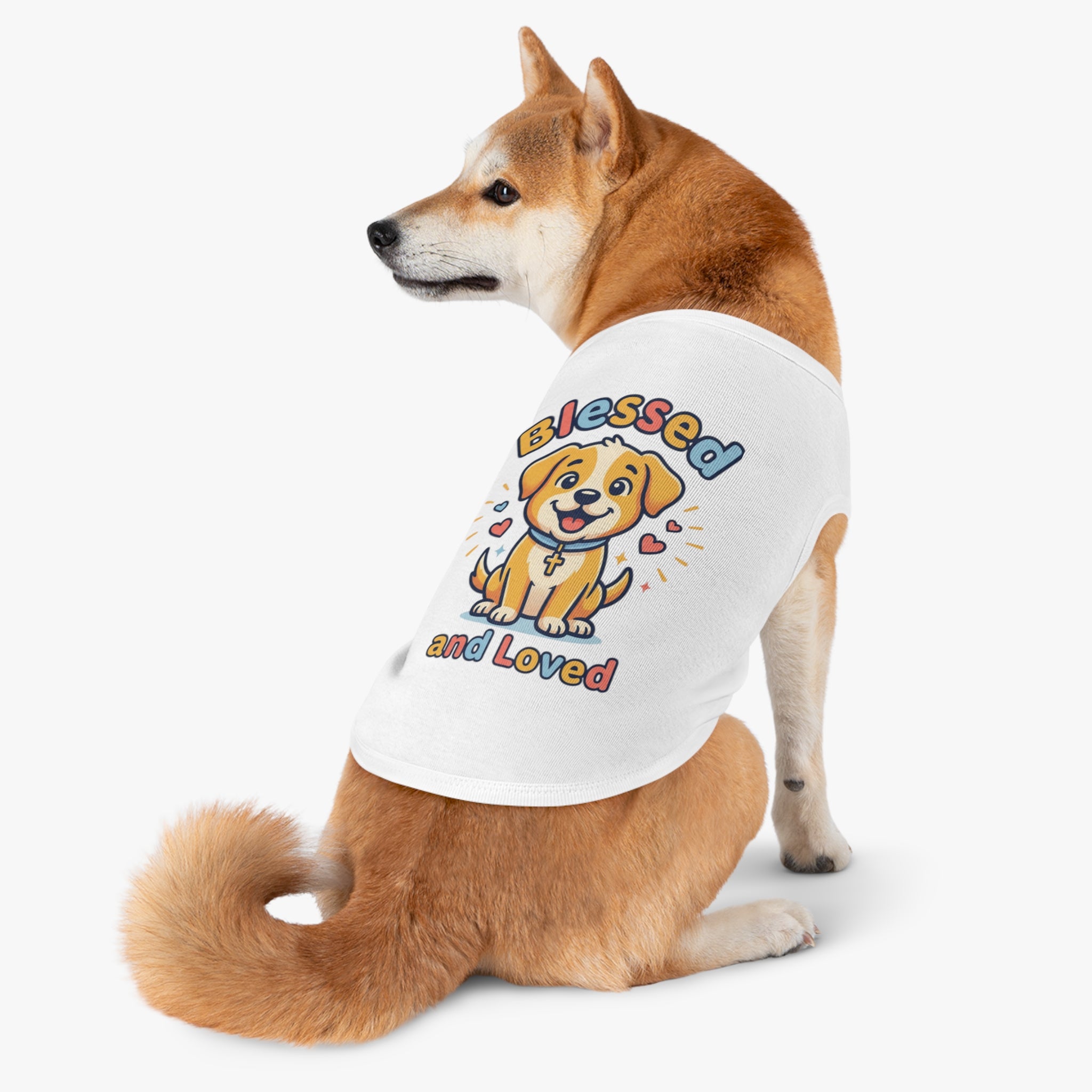 Blessed and Loved Pet Tank Top — Cute Dog Faith Graphic