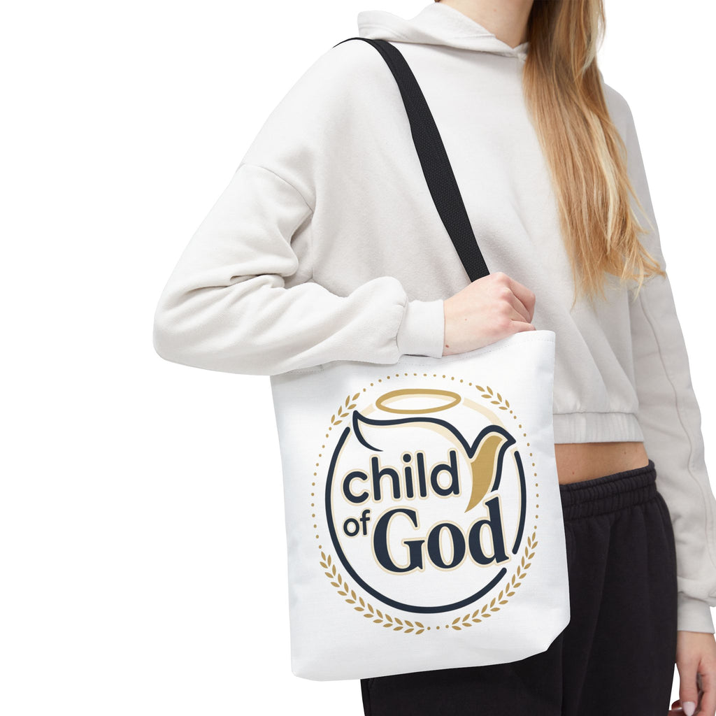 Child of God Tote Bag — All-Over Print Christian Canvas Tote