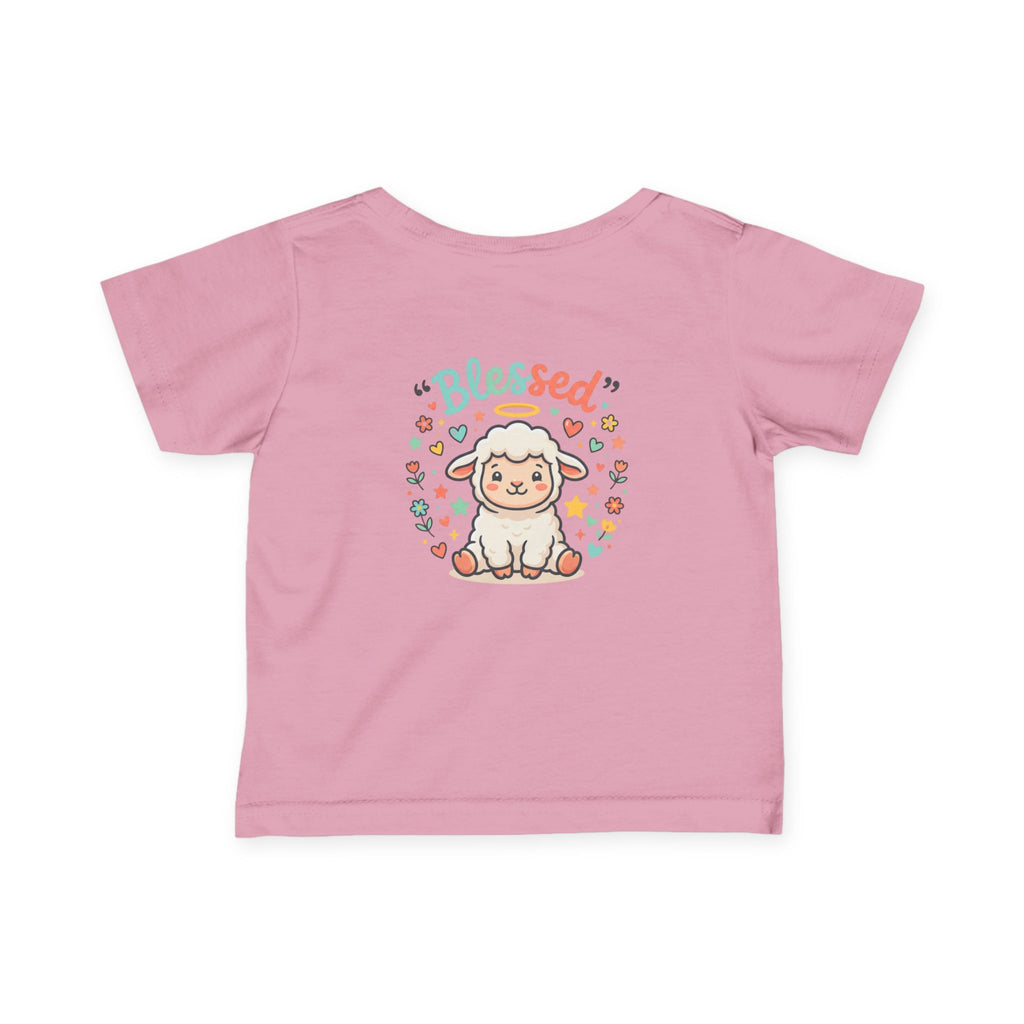 Infant Tee - 'Blessed' Cute Lamb Baby Shirt (Newborn Baptism, Christening Gift)