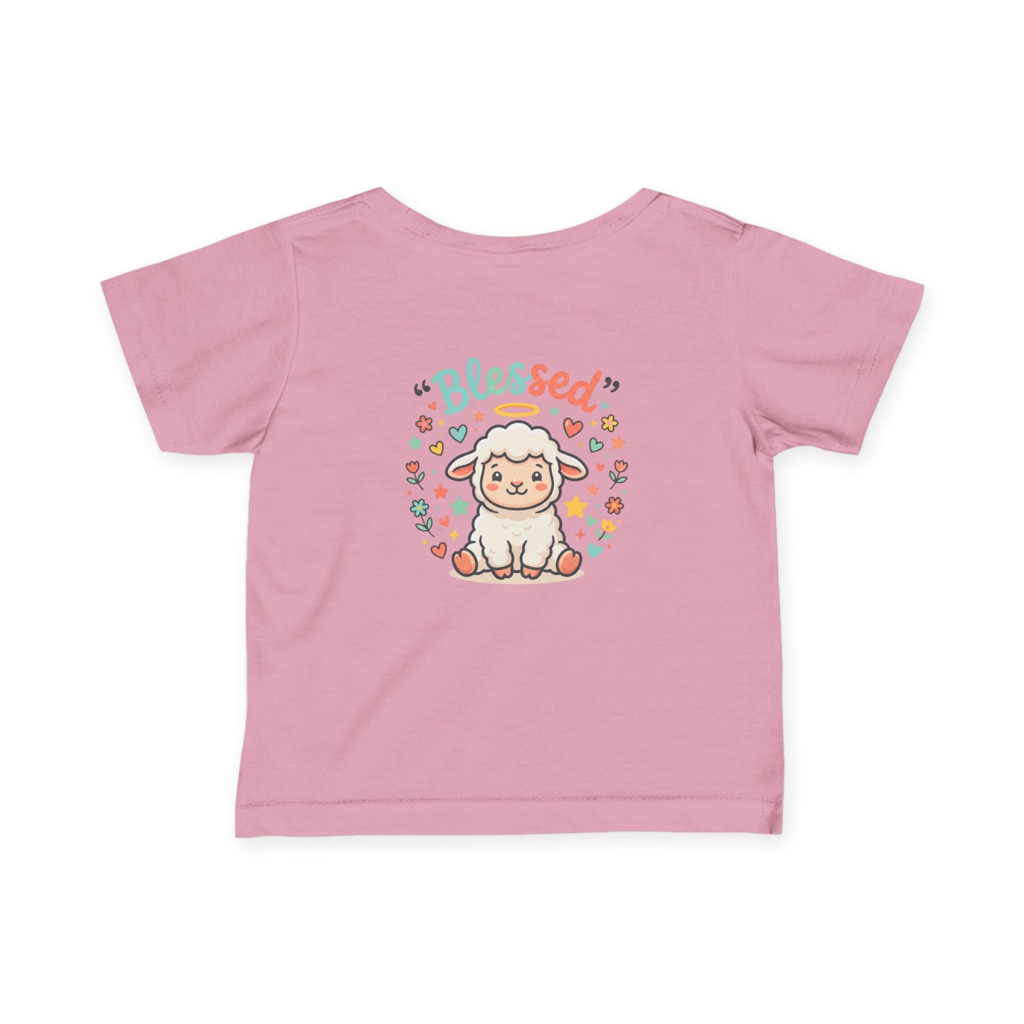 Infant Tee - 'Blessed' Cute Lamb Baby Shirt (Newborn Baptism, Christening Gift)