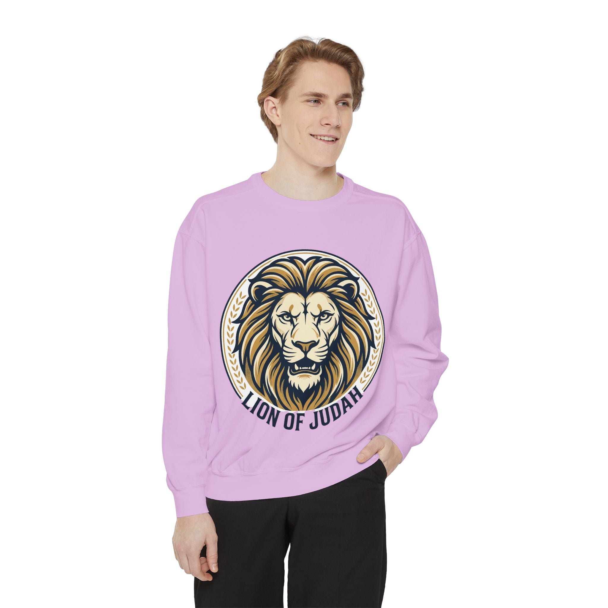 Lion of Judah Sweatshirt — Religious Lion Graphic Crewneck