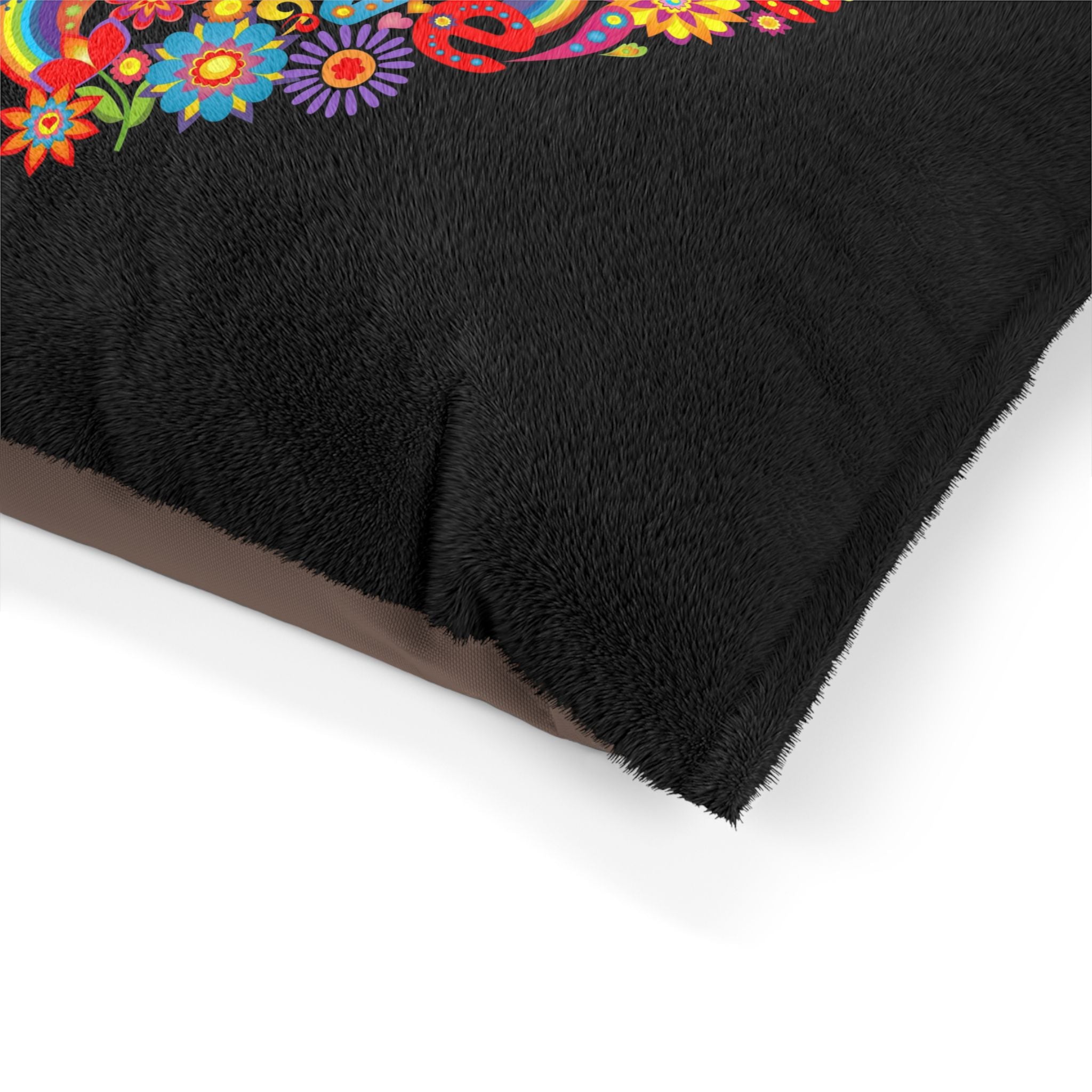 Peace & Love Floral Heart Pet Bed