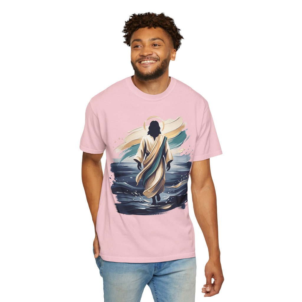 Jesus Walking on Water T-Shirt — Inspirational Christian Faith Tee