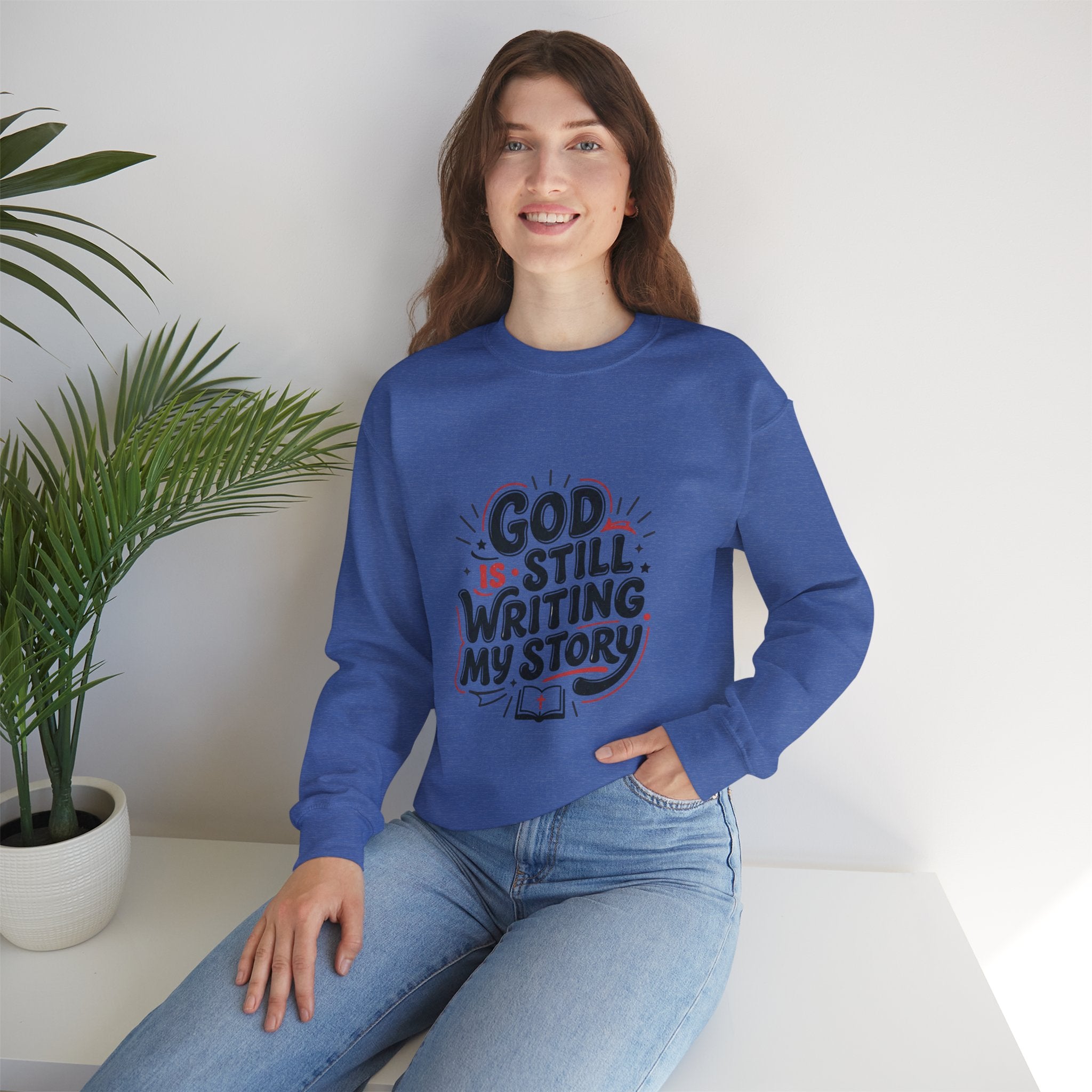 God Is Still Writing My Story Sweatshirt | Christian encouragement, groovy scripture
