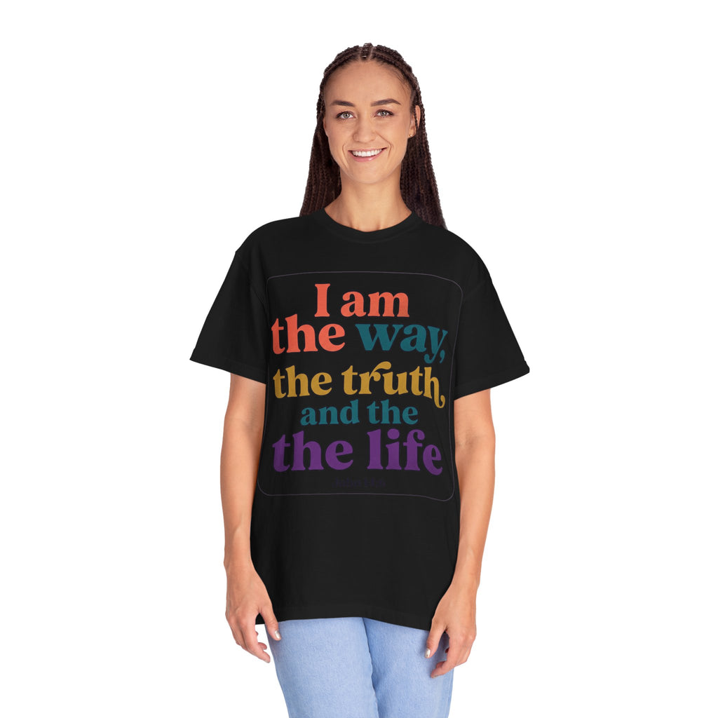 Christian T-Shirt — "I Am the Way, the Truth, and the Life" Retro Scripture Tee (John 14:6)
