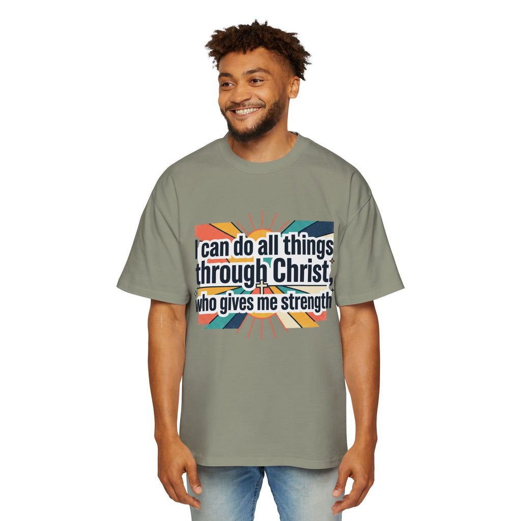I can do all things through Christ who gives me strength T-Shirt | Grunge Christian Tee