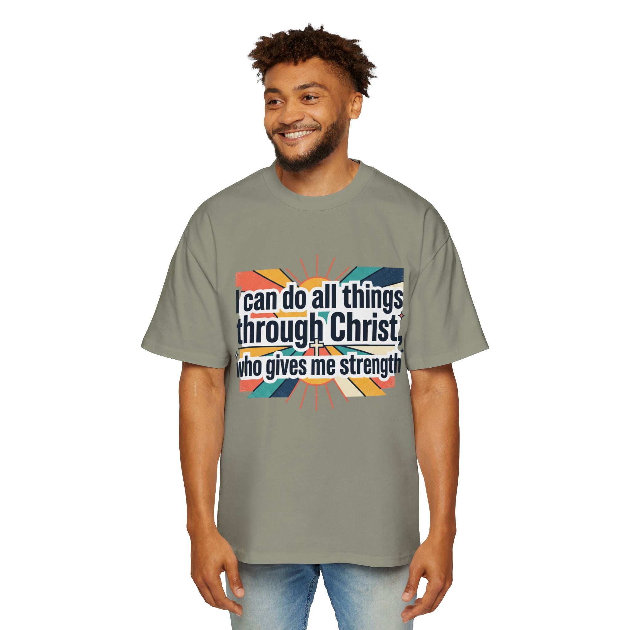 I can do all things through Christ who gives me strength T-Shirt | Grunge Christian Tee