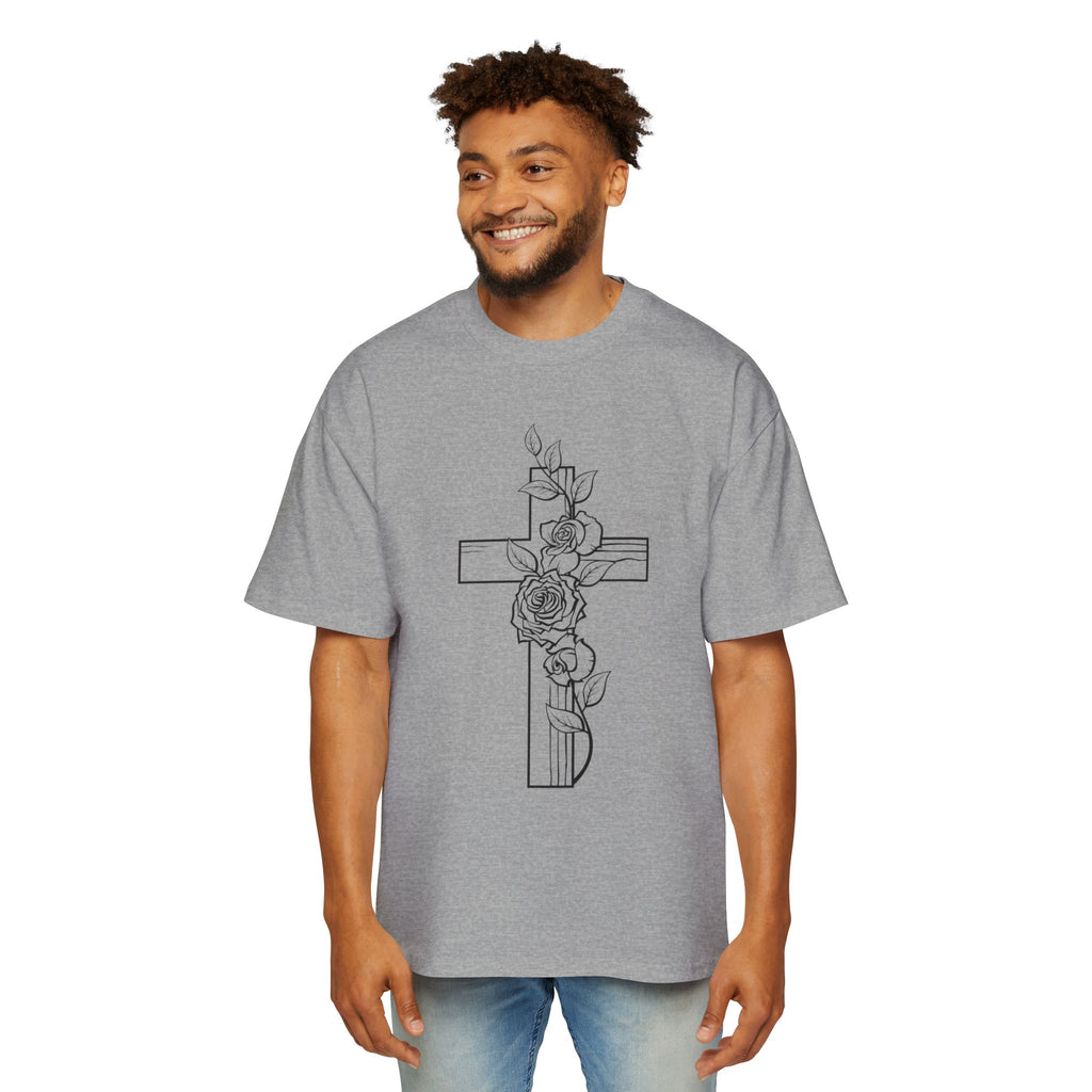 Cross and Rose| Grunge Christian Tee