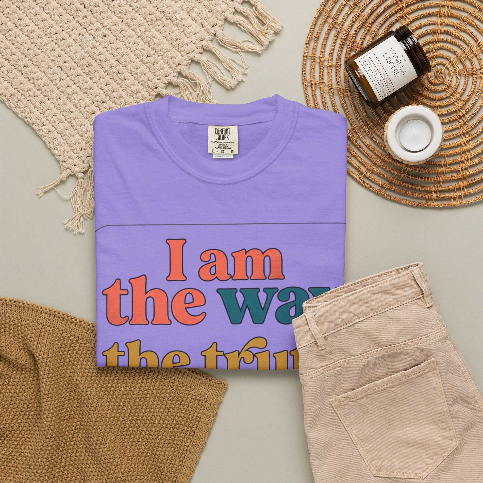 Christian T-Shirt — "I Am the Way, the Truth, and the Life" Retro Scripture Tee (John 14:6)