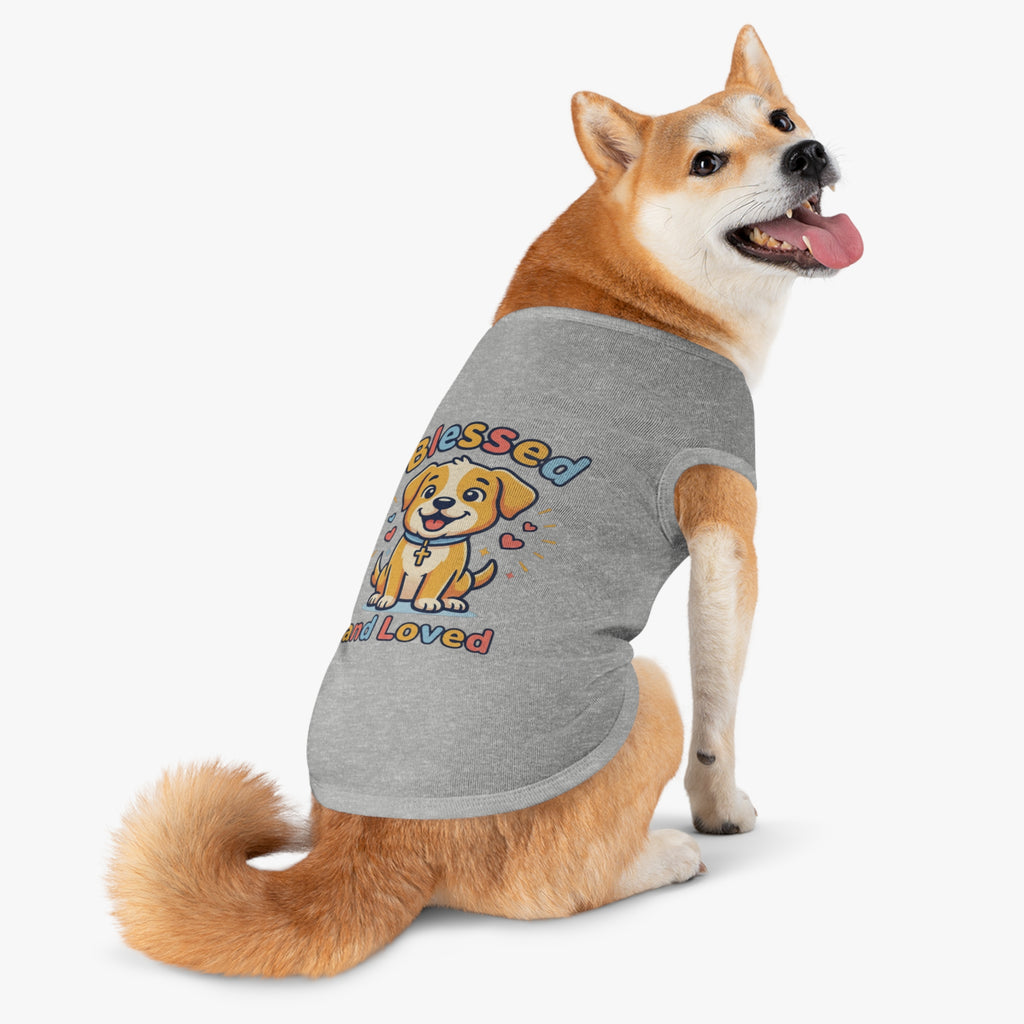 Blessed and Loved Pet Tank Top — Cute Dog Faith Graphic