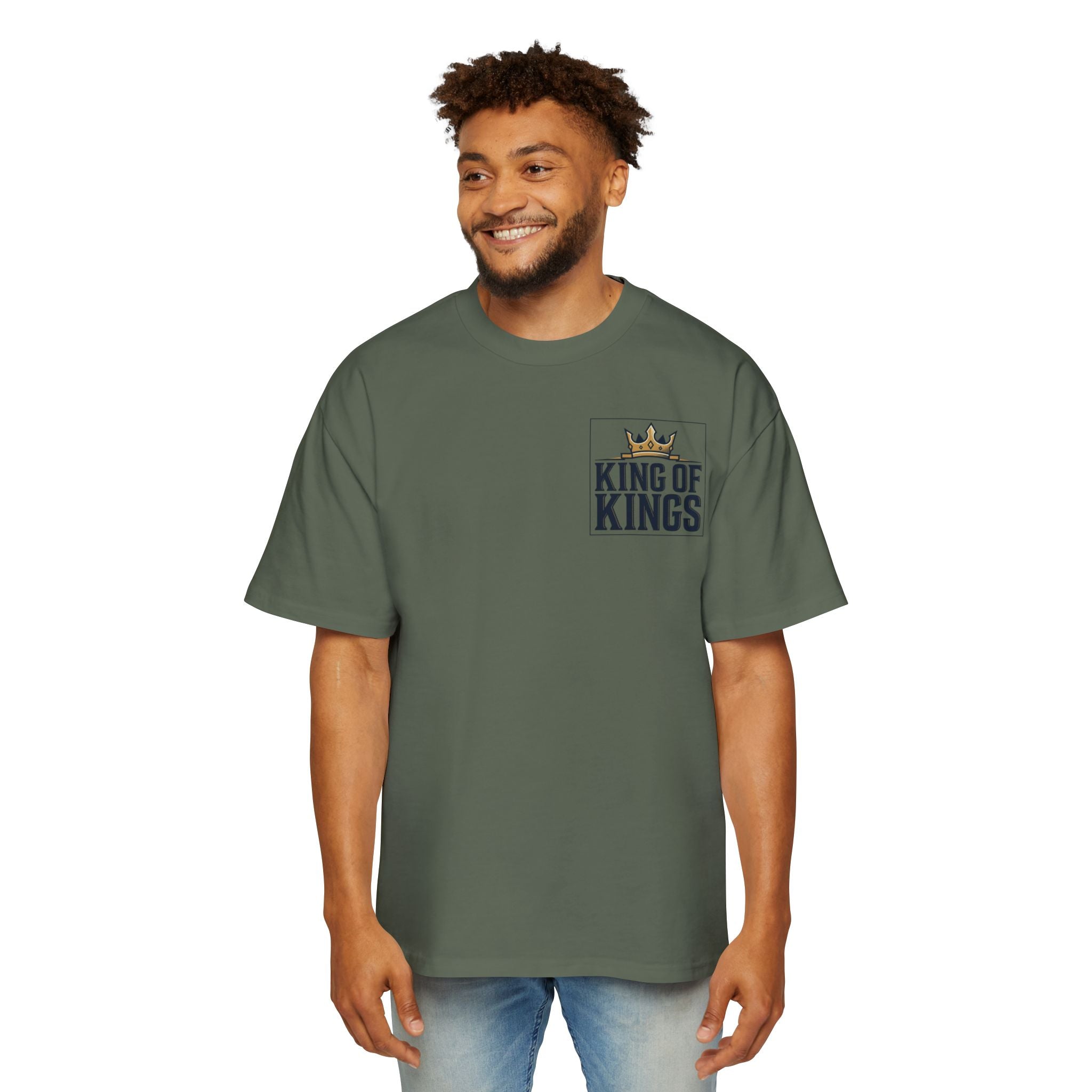 King of Kings Tee — Men's Oversized Graphic T-Shirt with Crown Design