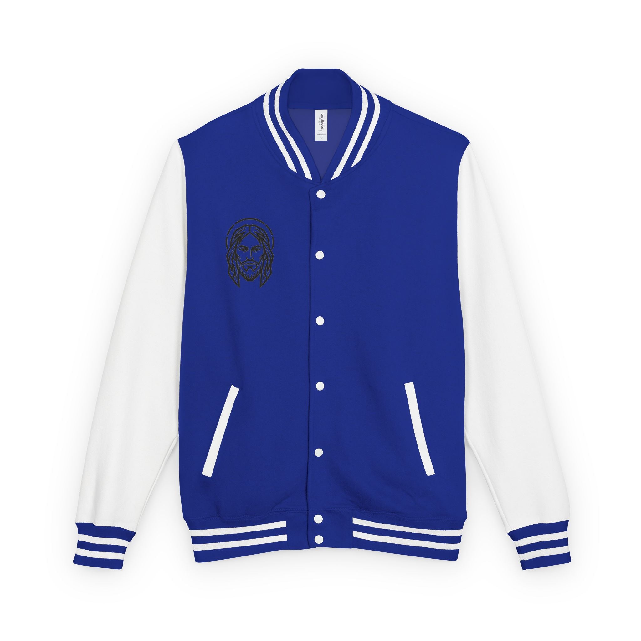 Christ Emblem Letterman Jacket | Red White Varsity