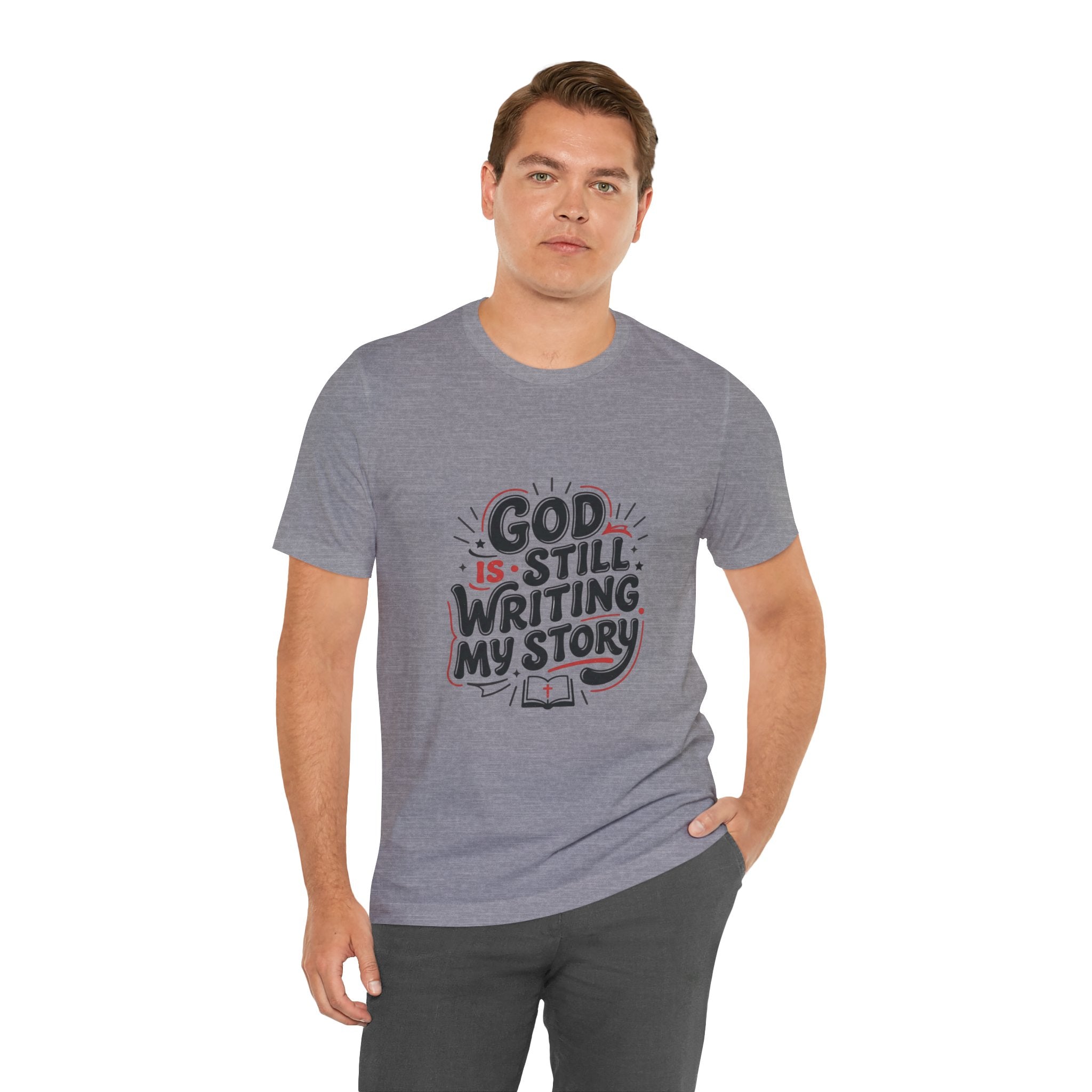 God Is Still Writing My Story T-Shirt | Christian encouragement, pastel groovy scripture