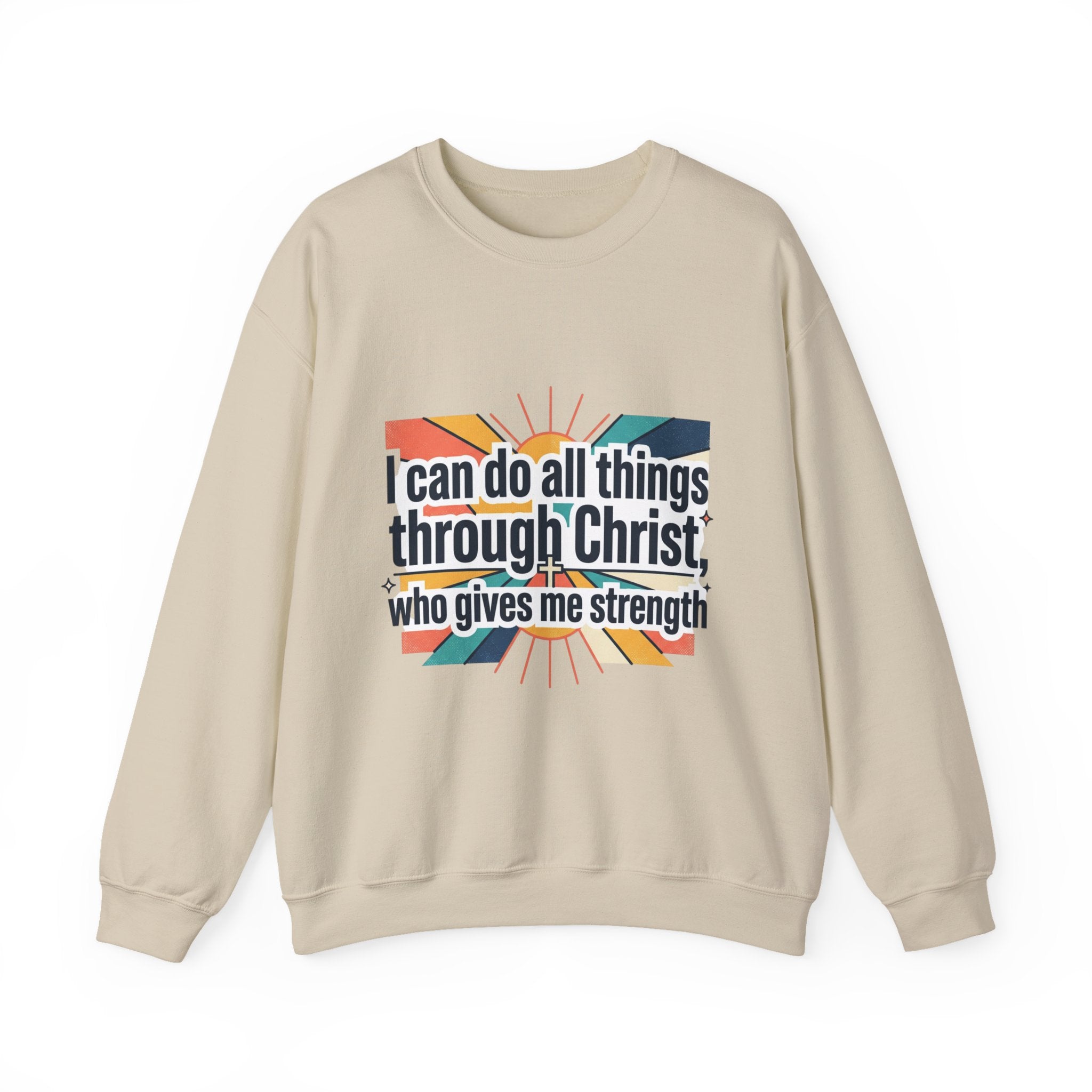All things through Christ Christian Heavy Blend™ Crewneck Sweatshirt