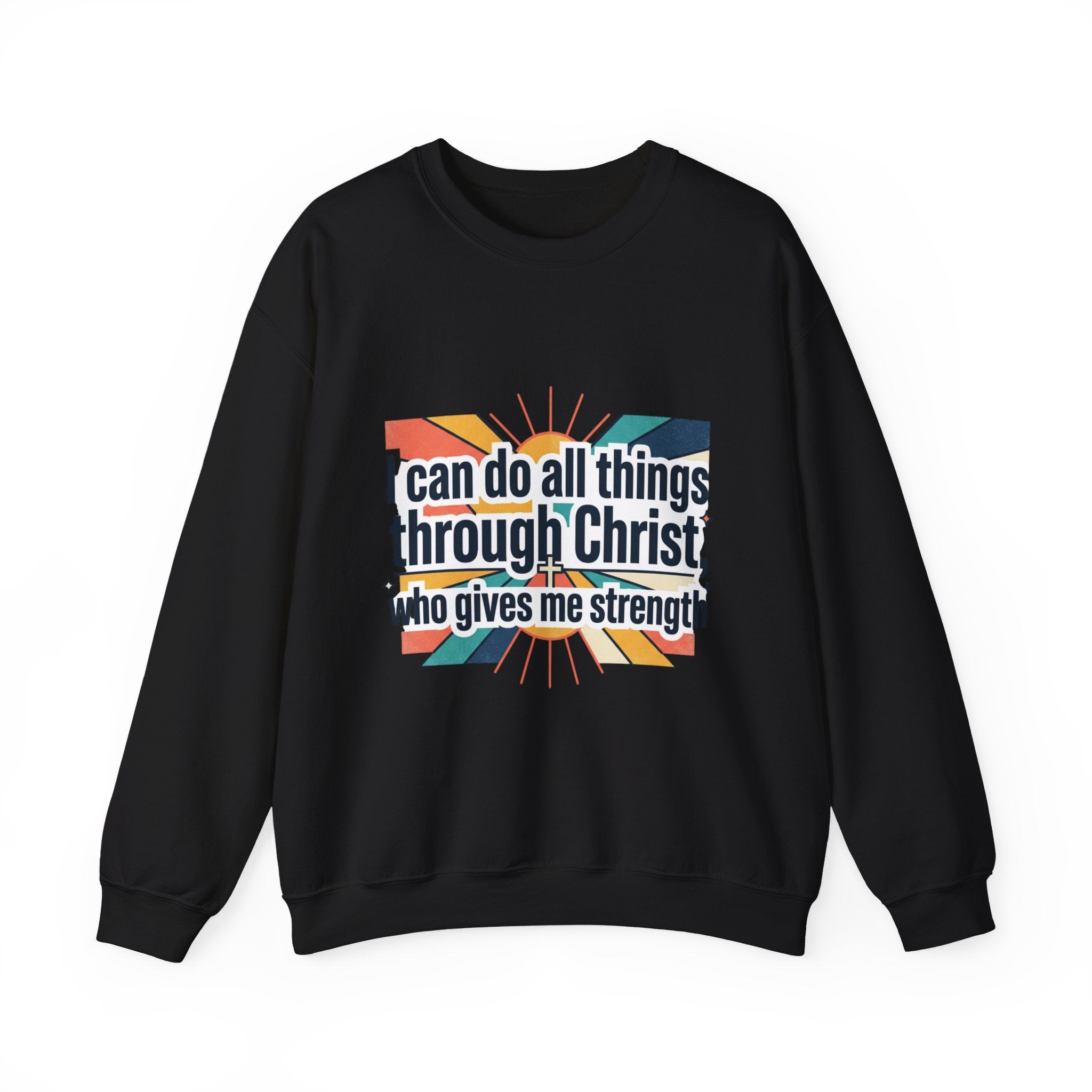 All things through Christ Christian Heavy Blend™ Crewneck Sweatshirt