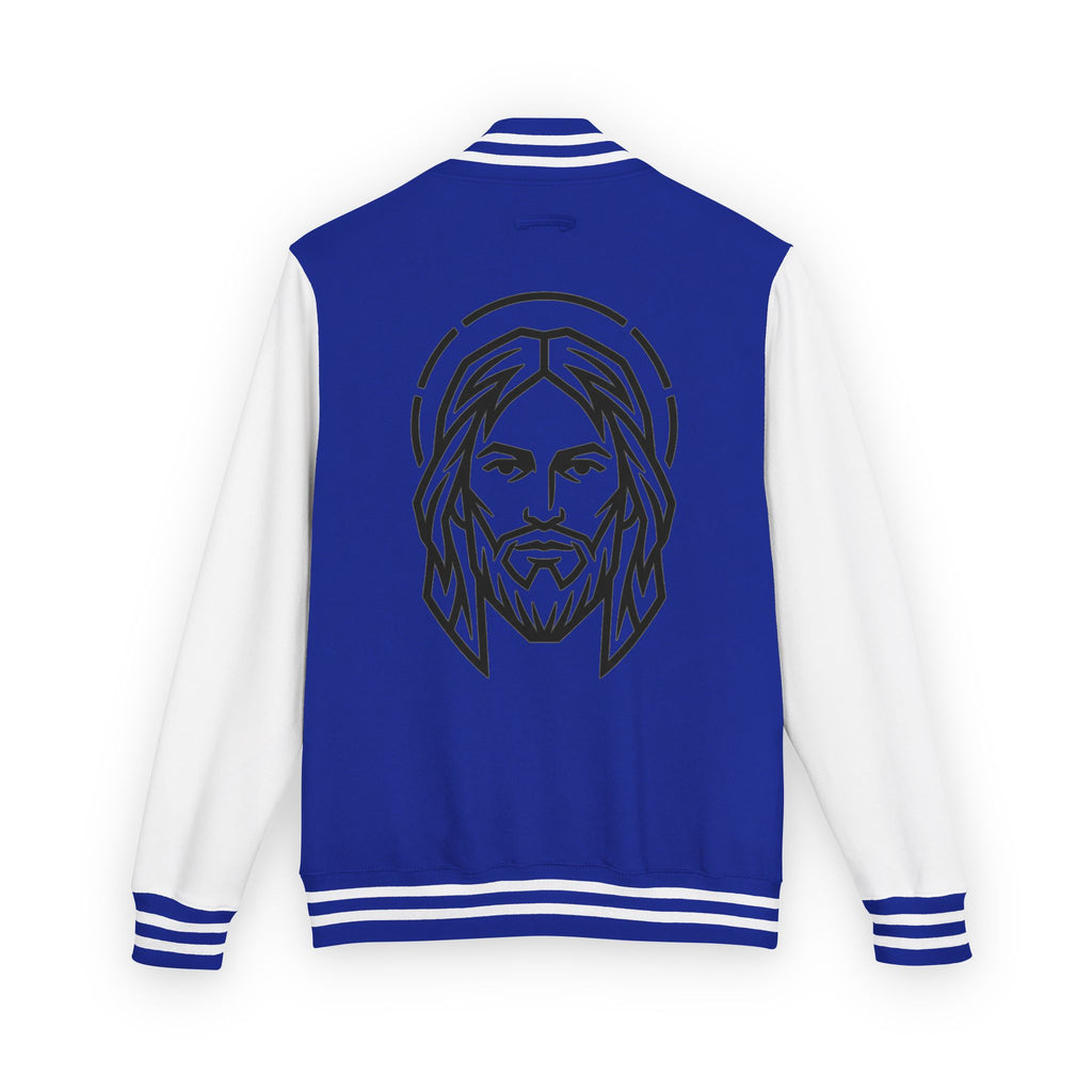 Christ Emblem Letterman Jacket | Red White Varsity