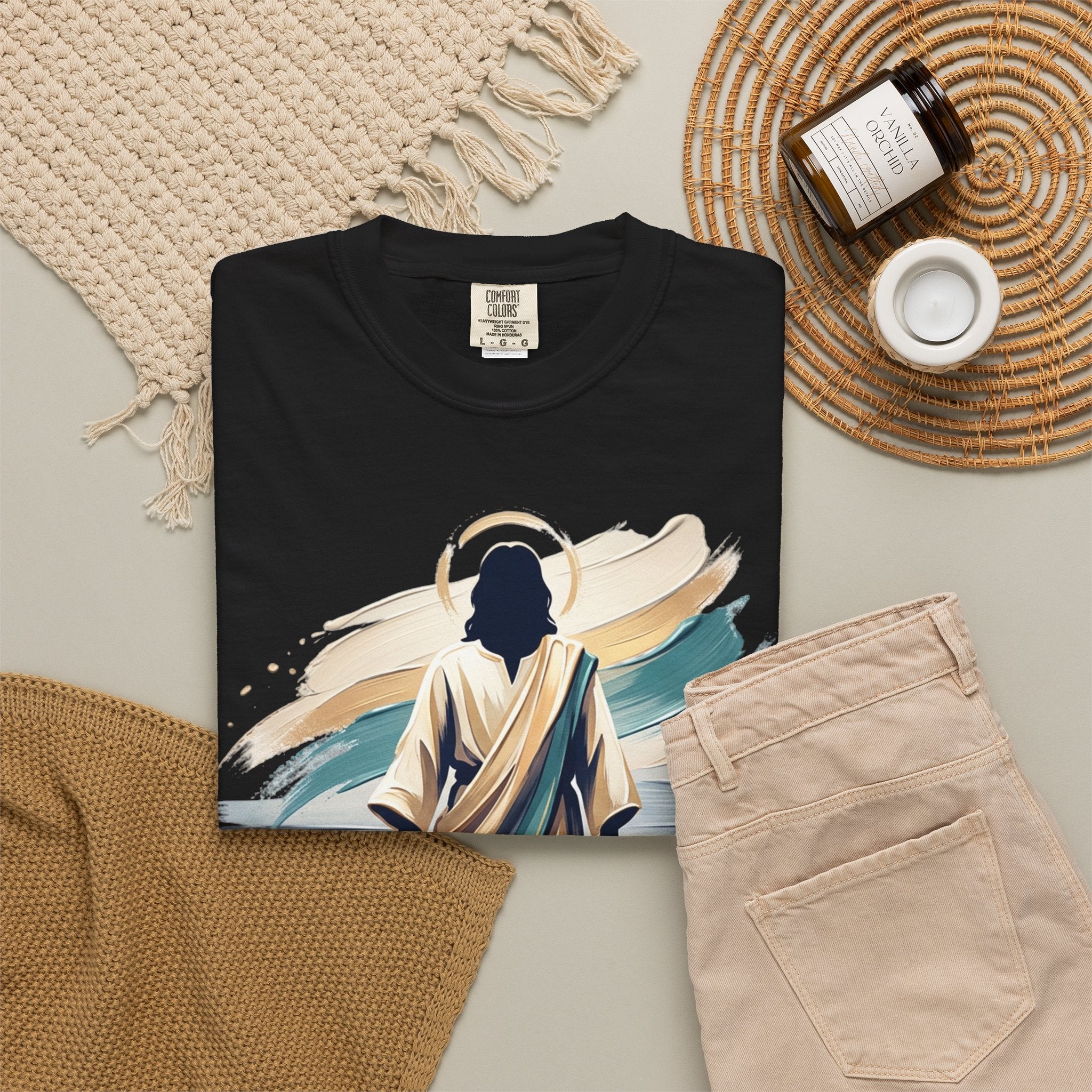 Jesus Walking on Water T-Shirt — Inspirational Christian Faith Tee