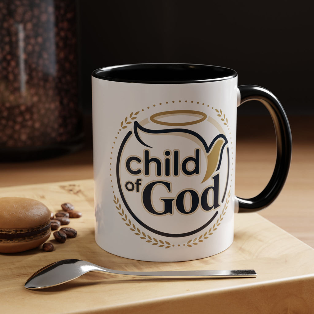 Child of God Accent Coffee Mug — 11/15 oz Christian Faith Ceramic Mug