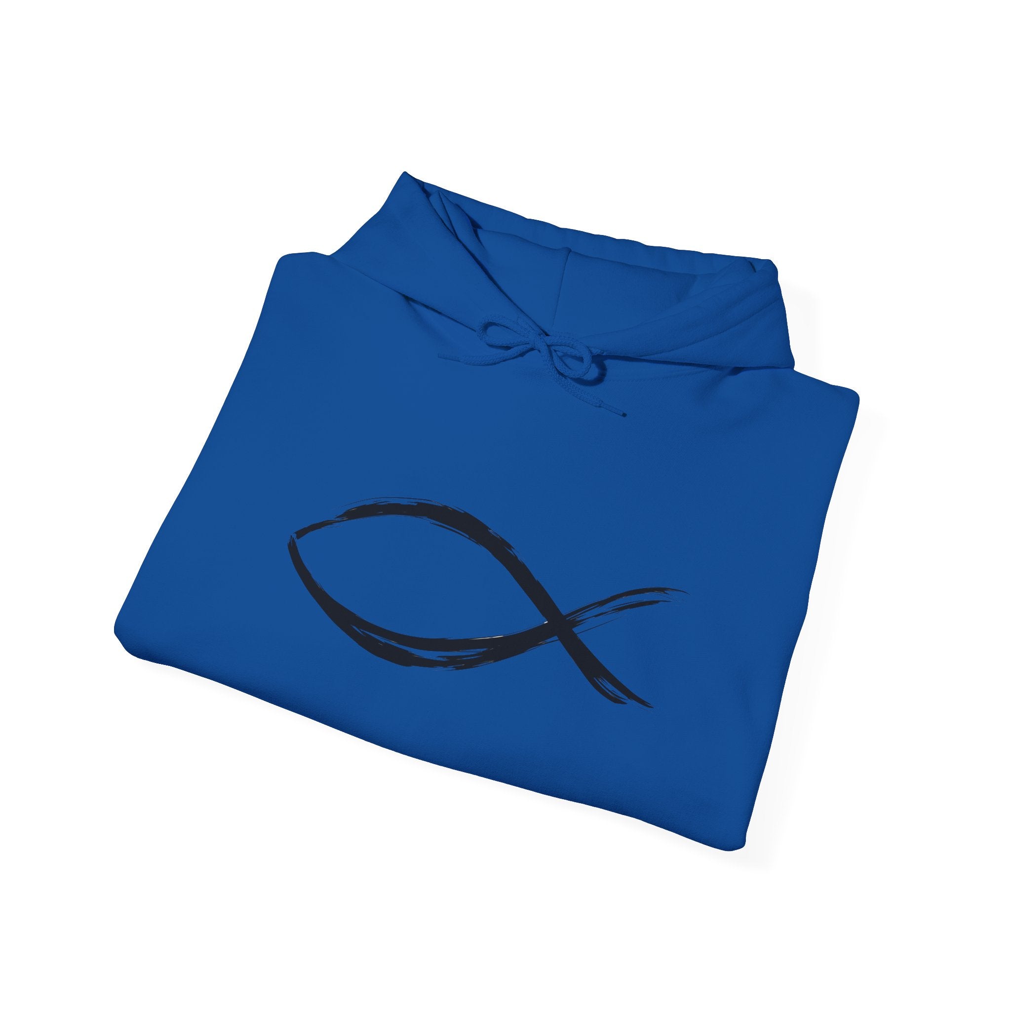 Christian Fish Symbal Heavy Blend™ Hooded Sweatshirt