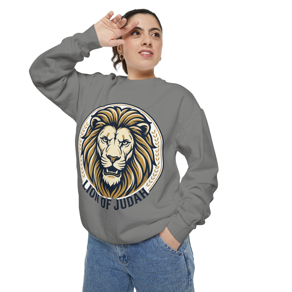 Lion of Judah Sweatshirt — Religious Lion Graphic Crewneck