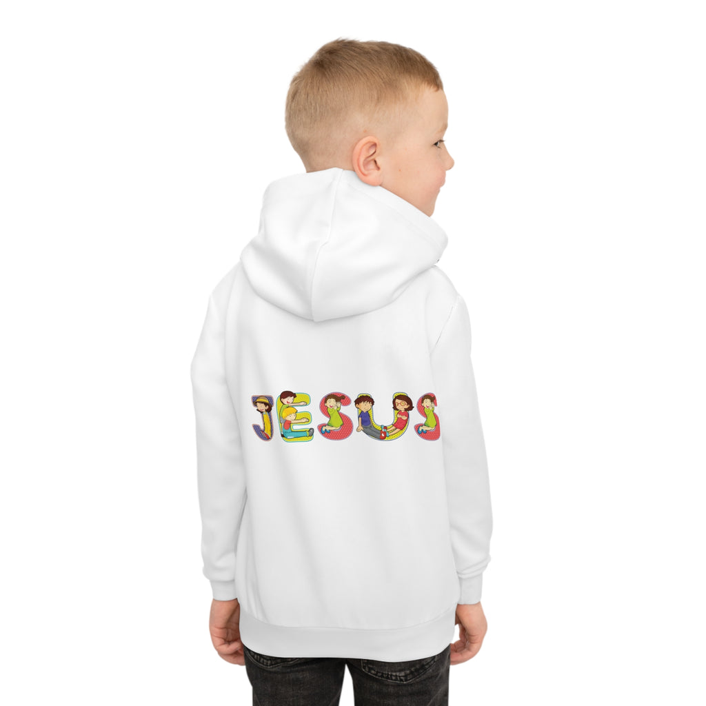 Jesus Kids Hoodie | Colorful Cartoon Lettering, Religious Christianity