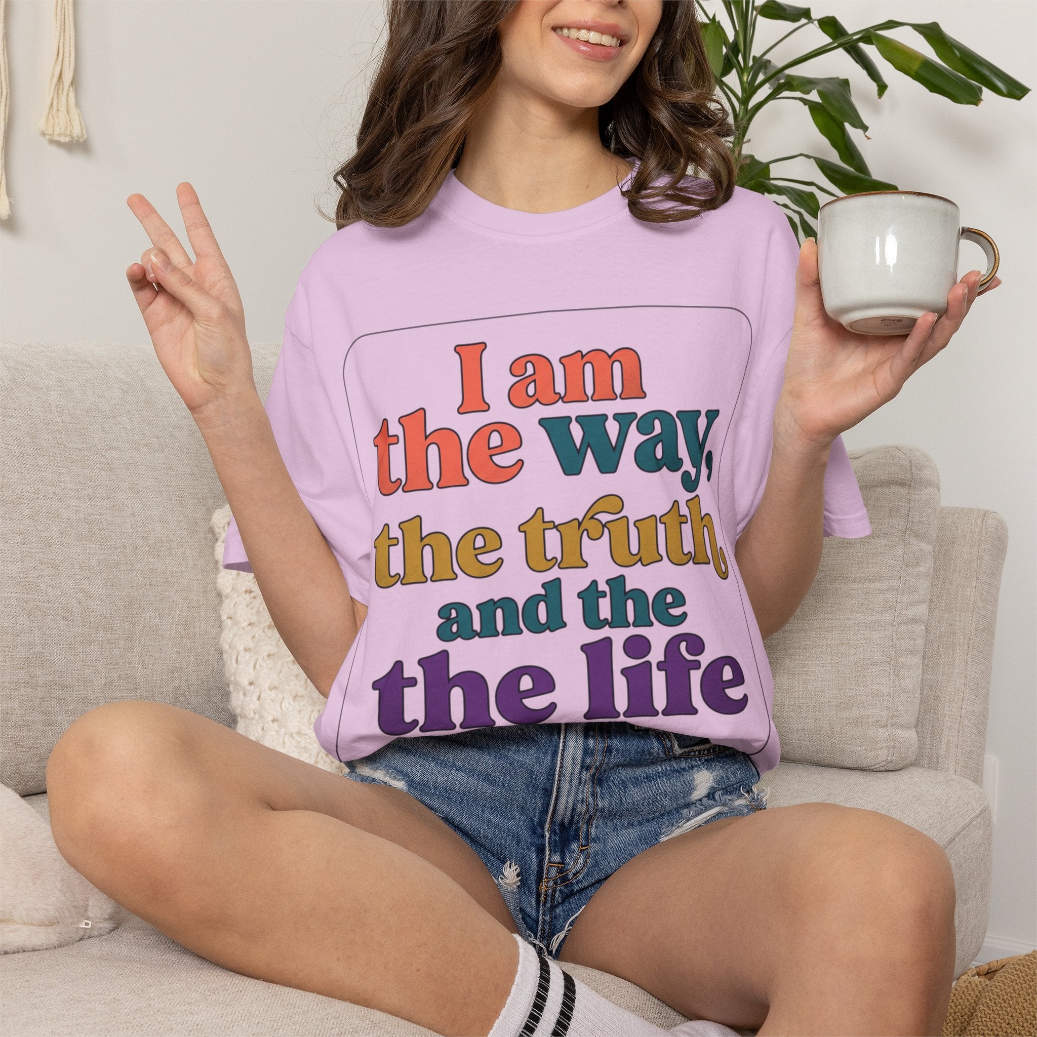 Christian T-Shirt — "I Am the Way, the Truth, and the Life" Retro Scripture Tee (John 14:6)