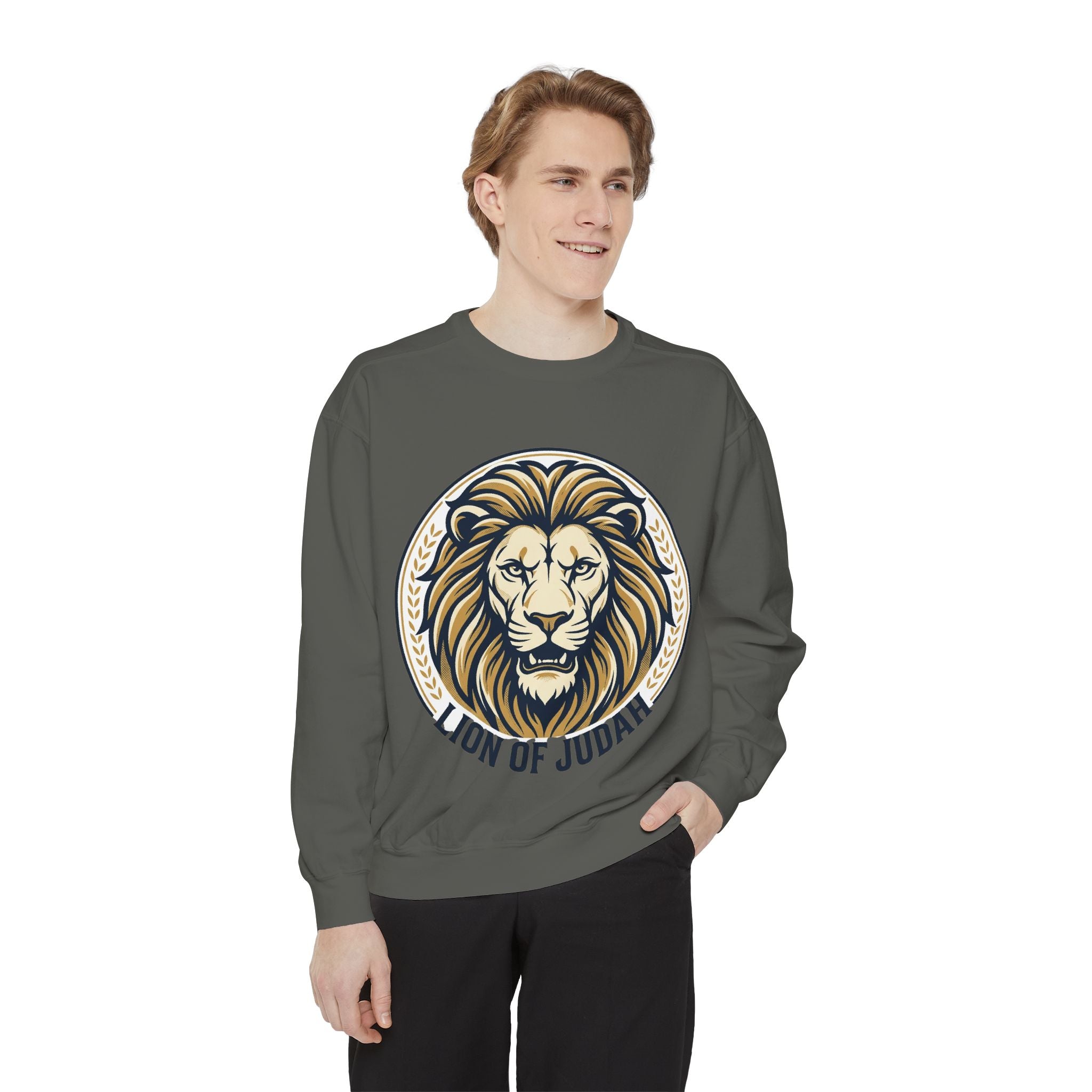 Lion of Judah Sweatshirt — Religious Lion Graphic Crewneck
